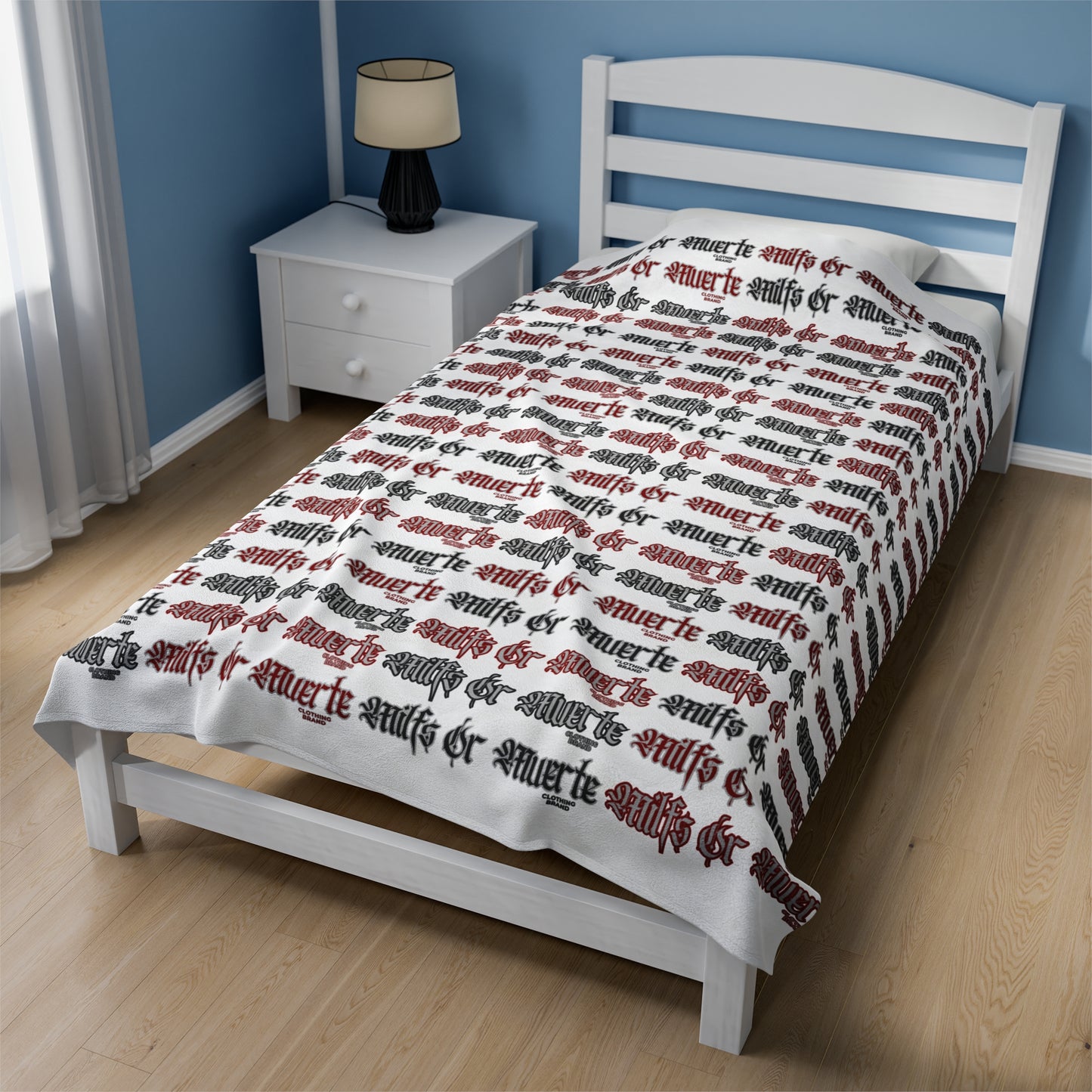 Velveteen Plush Blanket Milfs Or Muerte Print