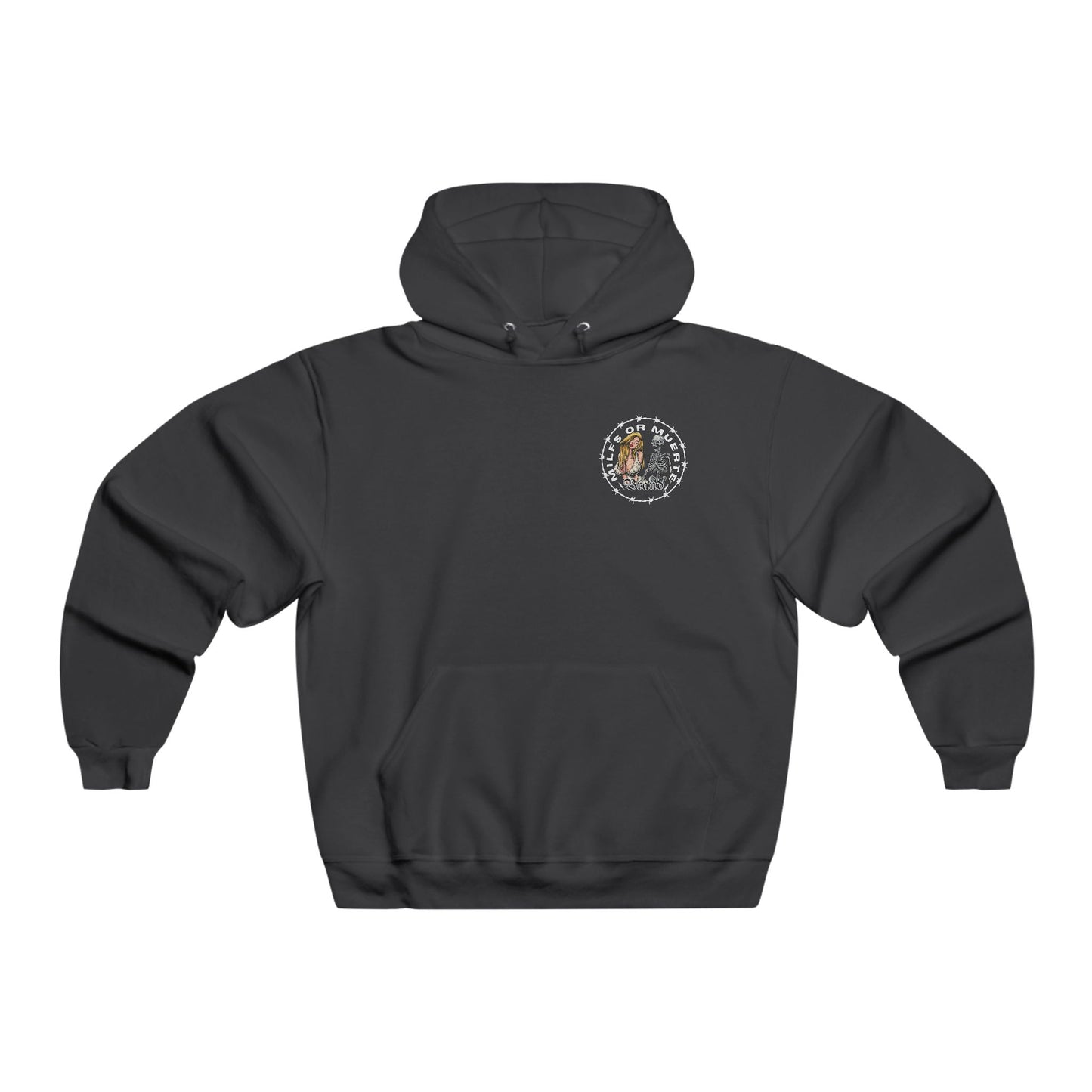 Men's NUBLEND® Hooded Sweatshirt By Milfs Or Muerte - Barbed wire Design