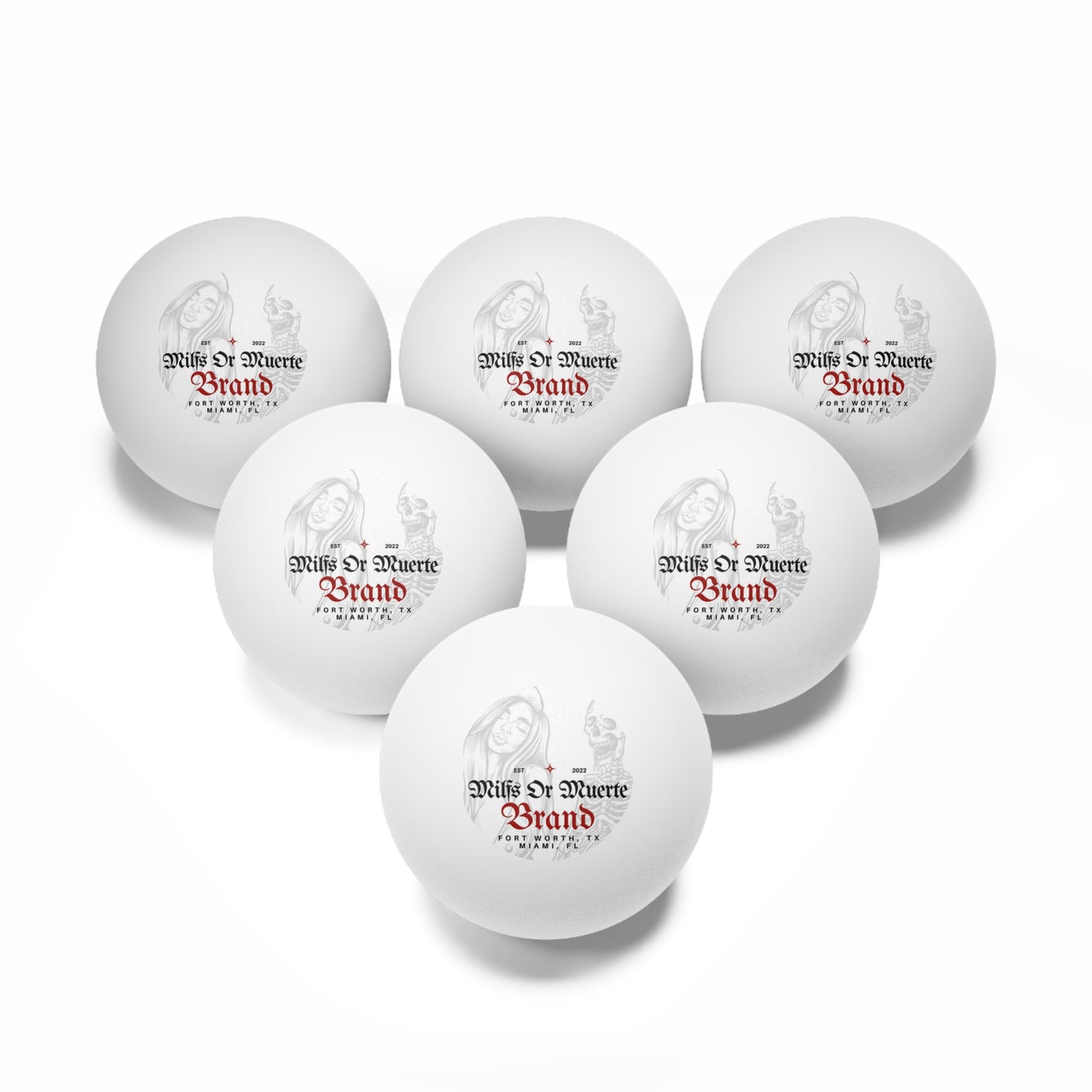 6 pcs Ping Pong Balls By Milfs Or Muerte