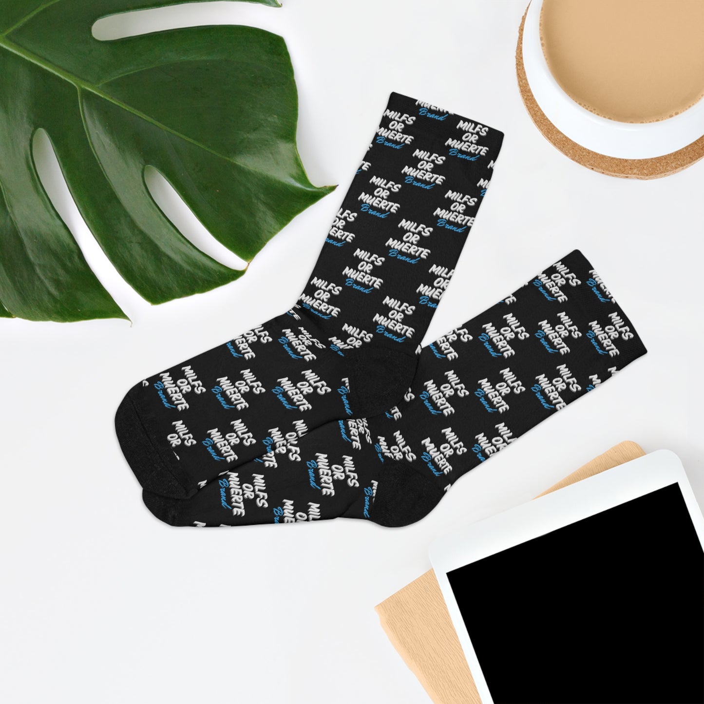 Milfs of Muerte Blue Print Socks