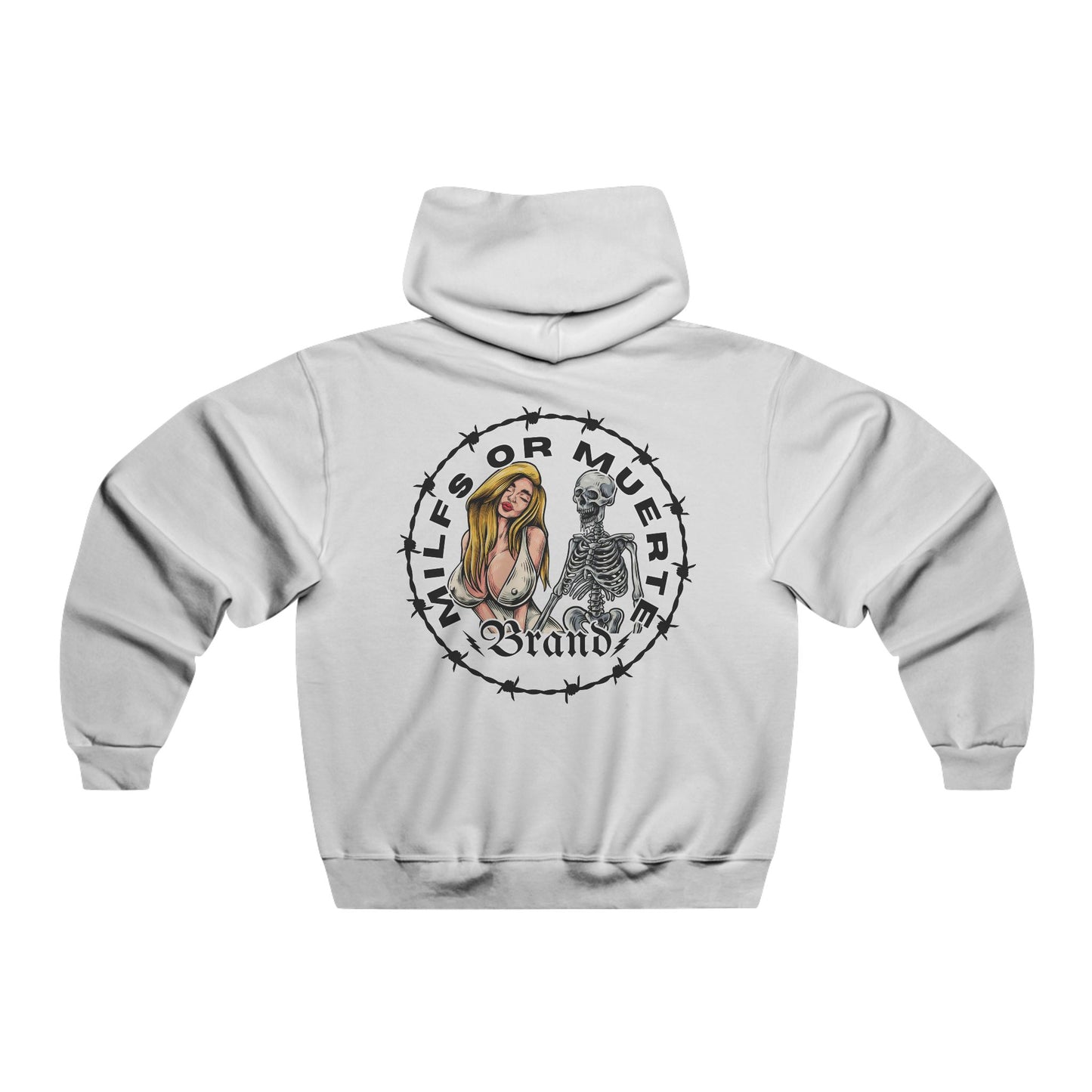 Men's NUBLEND® Hooded Sweatshirt By Milfs Or Muerte - Barbed wire Design