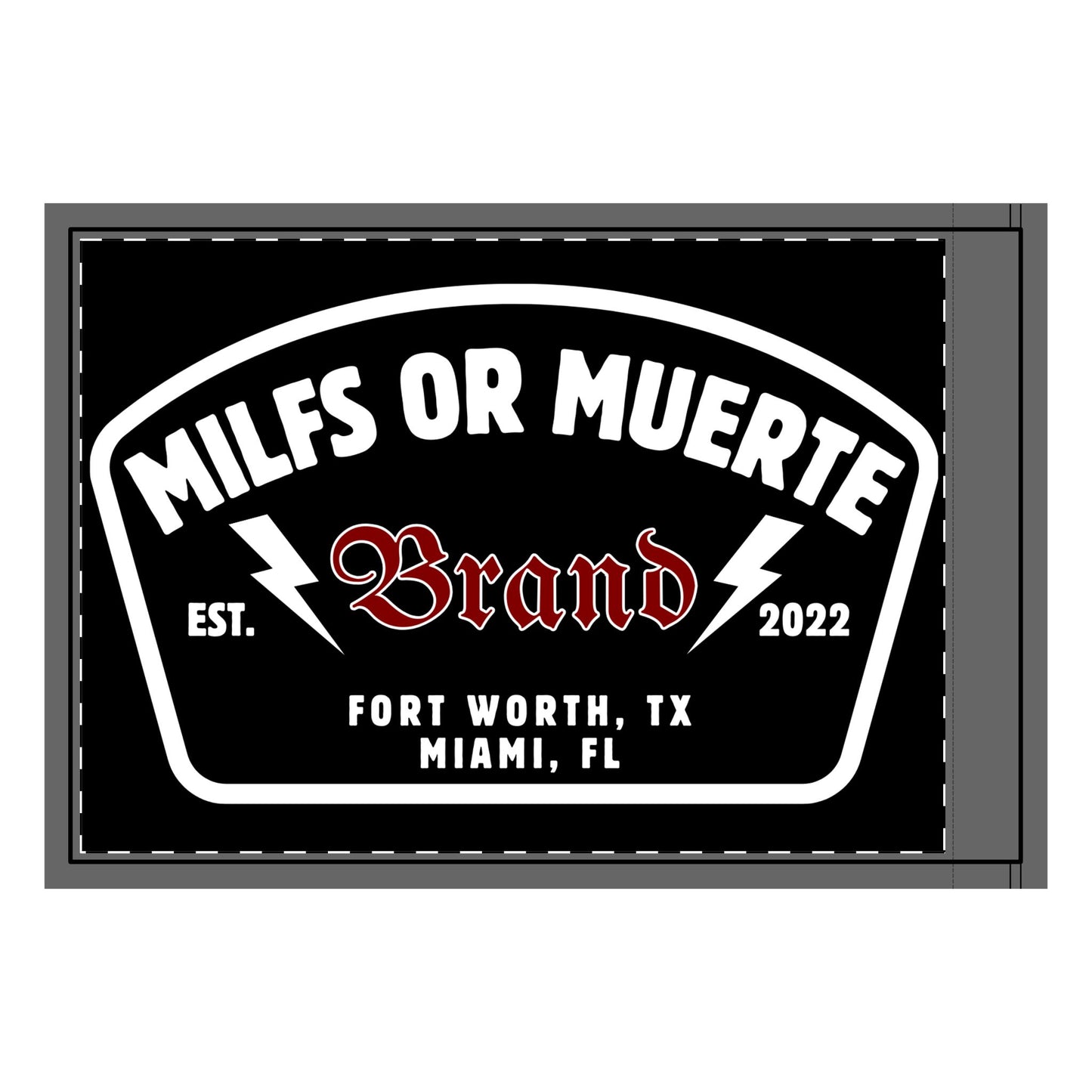 Milfs Or Muerte Double-Sided Arch Patch Flag