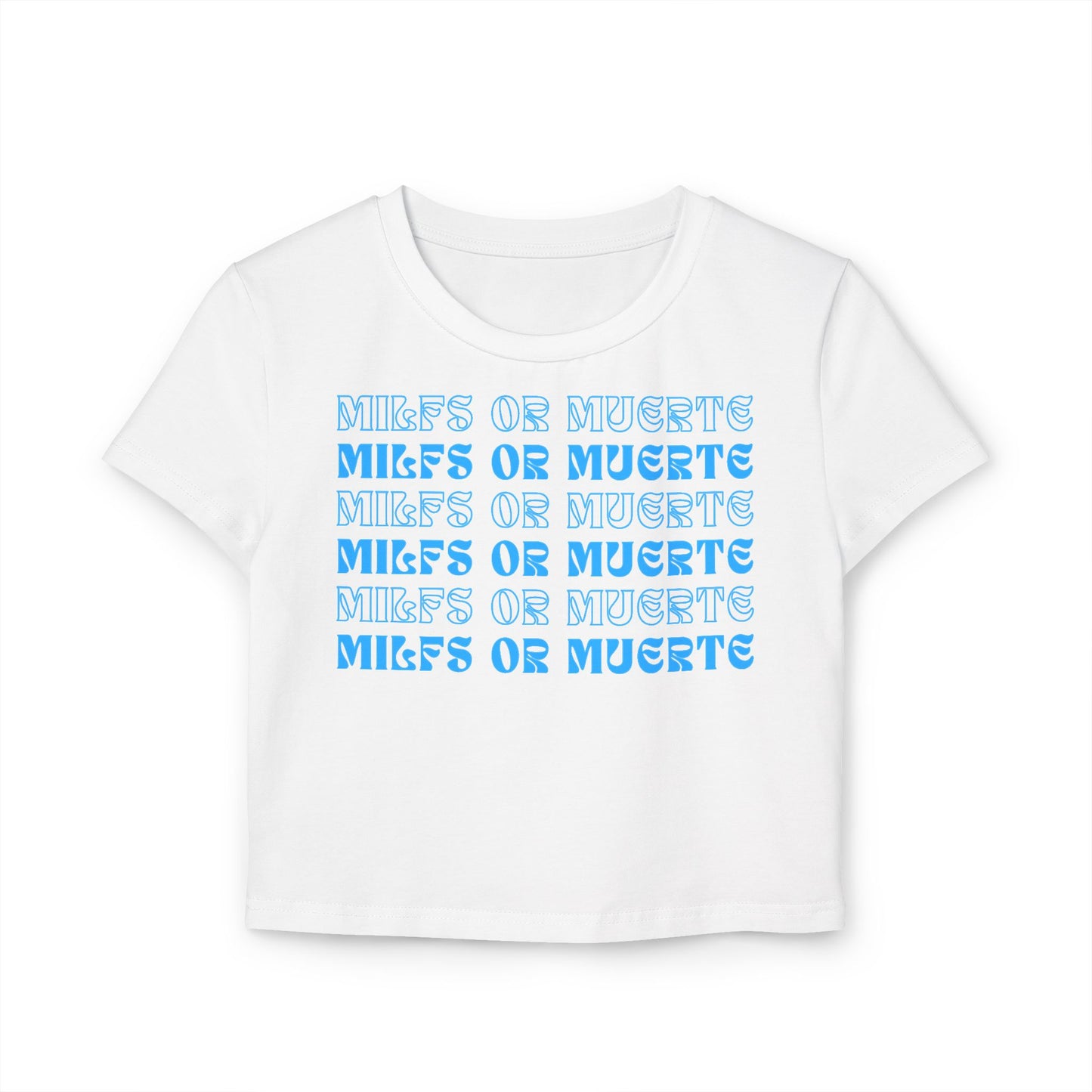 Women's silhouette Baby Tee By Milfs Or Muerte