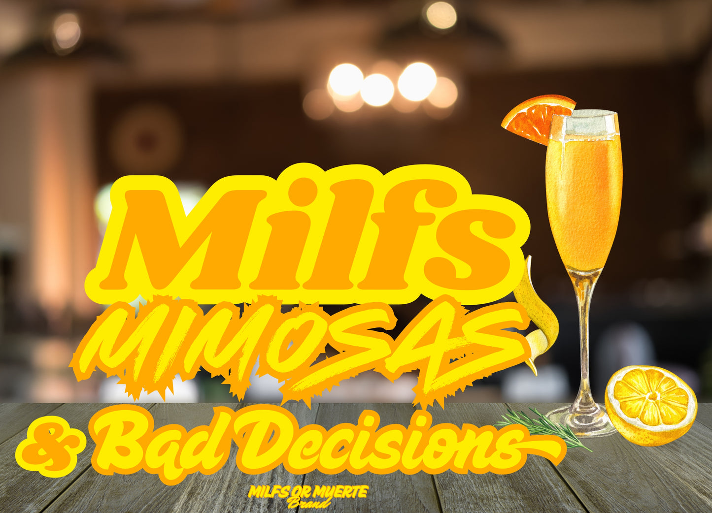 Women's Milfs, Mimosas & Bad decisions t-shirt By Milfs Or Muerte