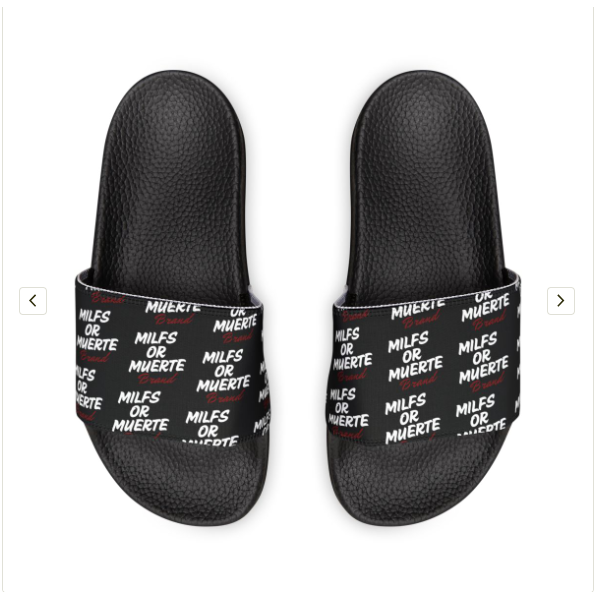 Milfs Or Muerte Red Print Removable Strap Sandals (Unisex)
