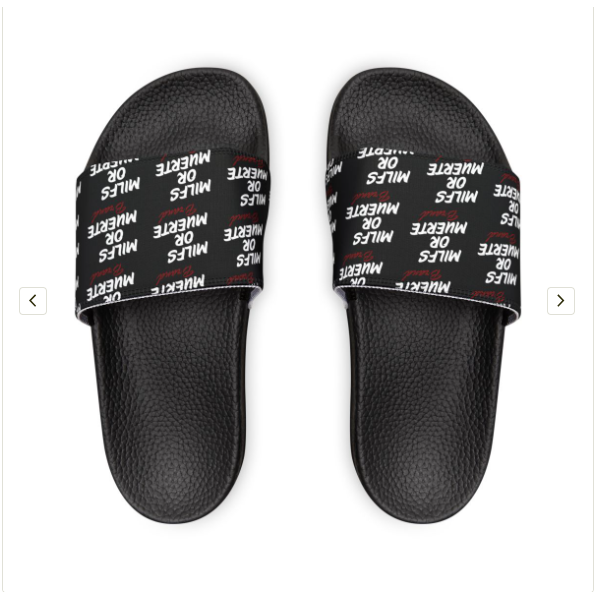 Milfs Or Muerte Red Print Removable Strap Sandals (Unisex)