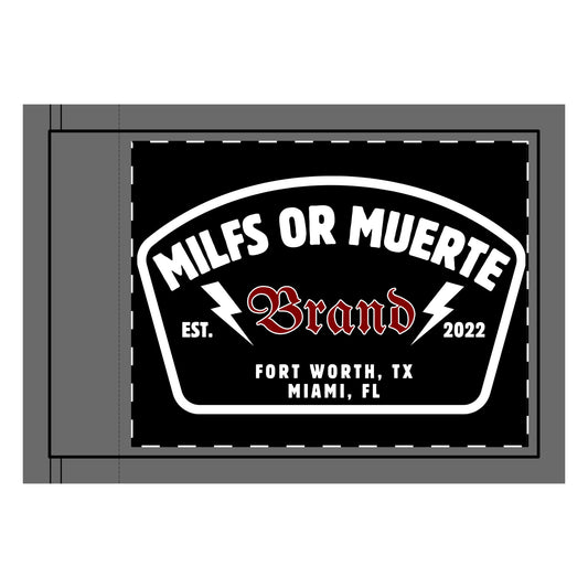 Milfs Or Muerte Double-Sided Arch Patch Flag