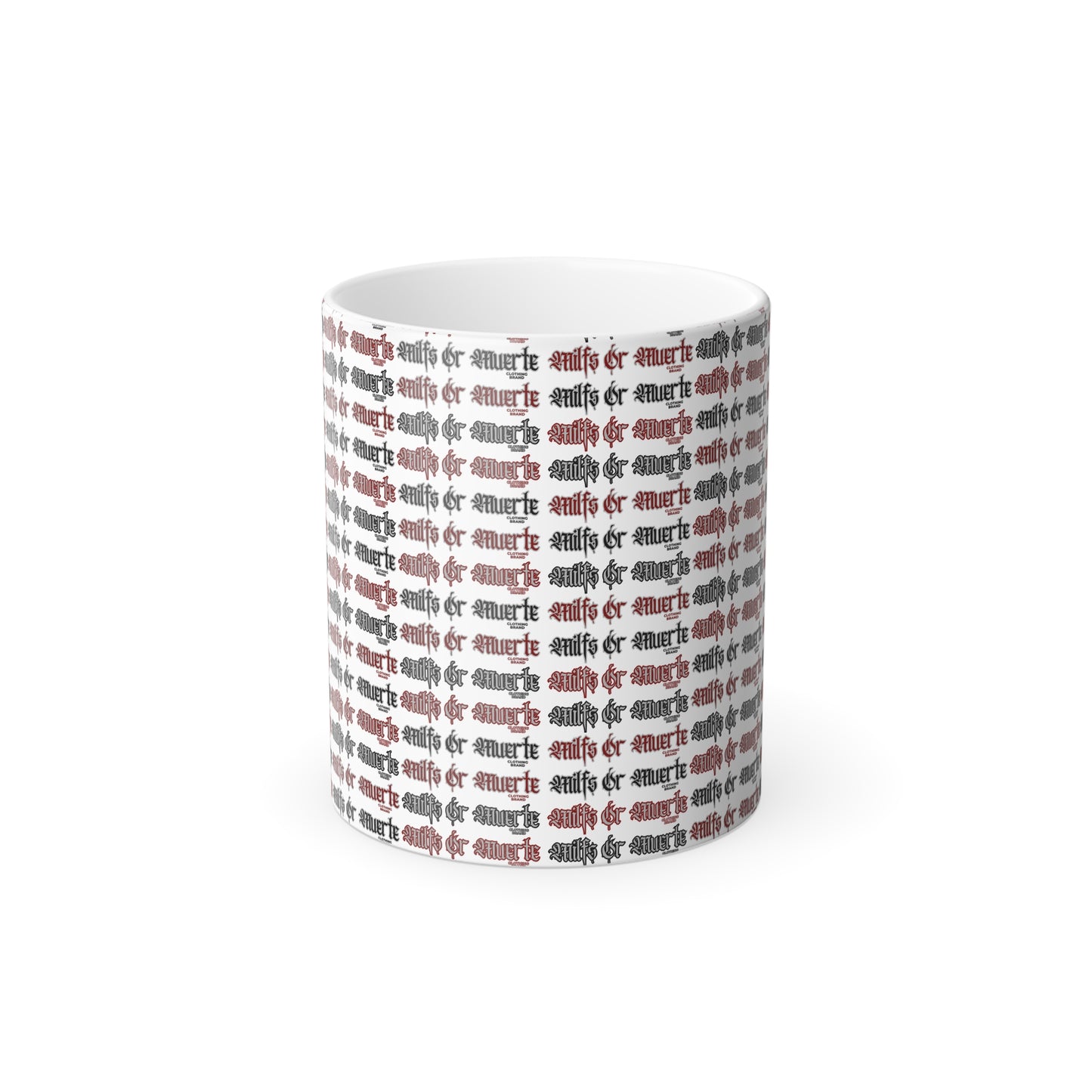 Morphing Mug, 11oz Milfs Or Muerte Blk/Wht Print