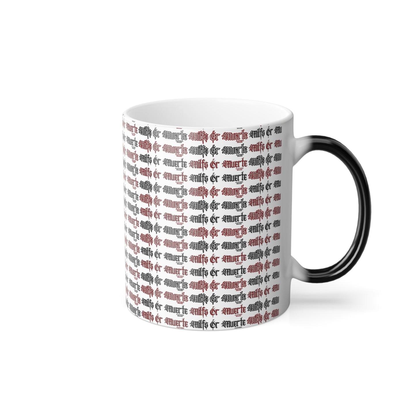 Morphing Mug, 11oz Milfs Or Muerte Blk/Wht Print