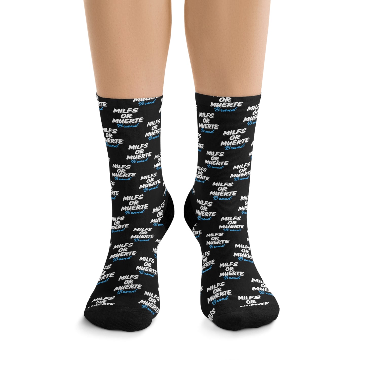 Milfs of Muerte Blue Print Socks