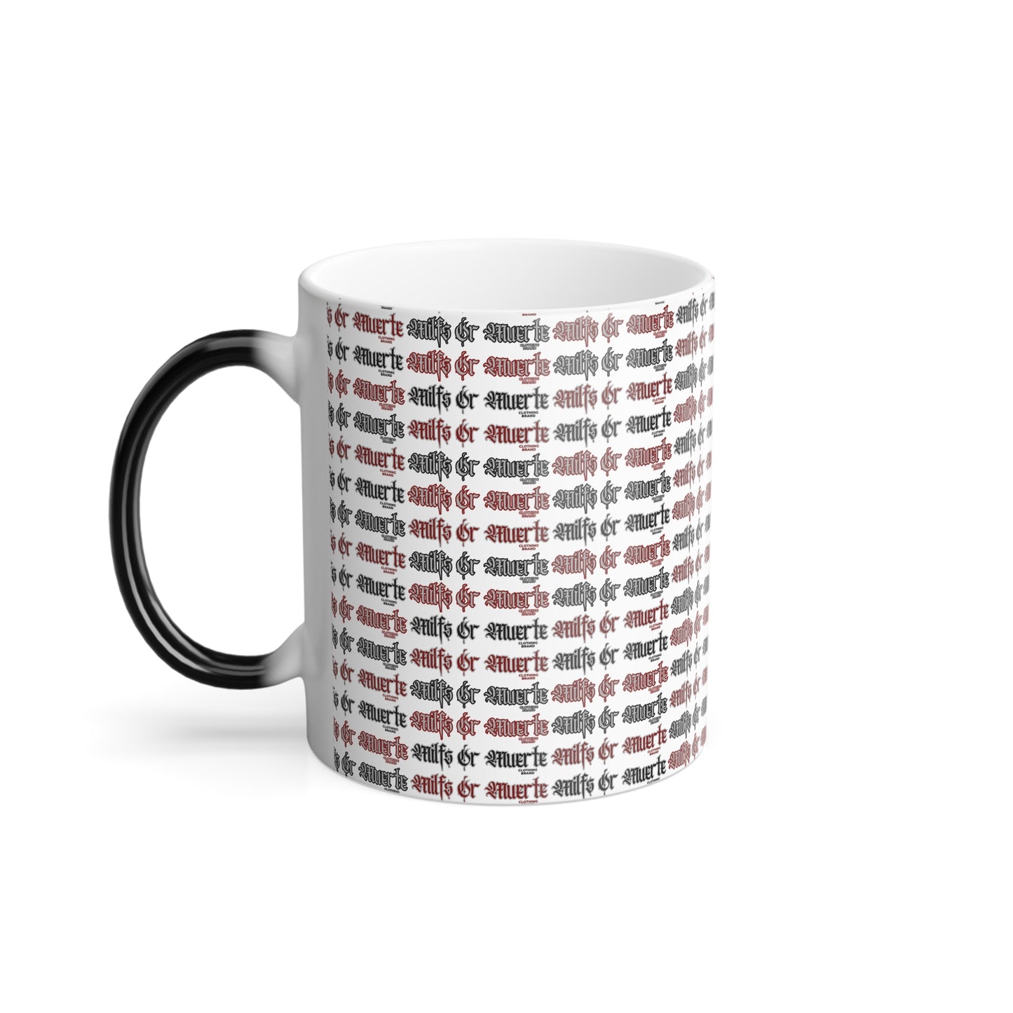 Morphing Mug, 11oz Milfs Or Muerte Blk/Wht Print