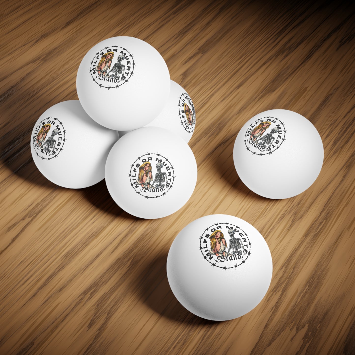 Milfs Or Muerte Barb wire design Ping Pong Balls (6-Pack)