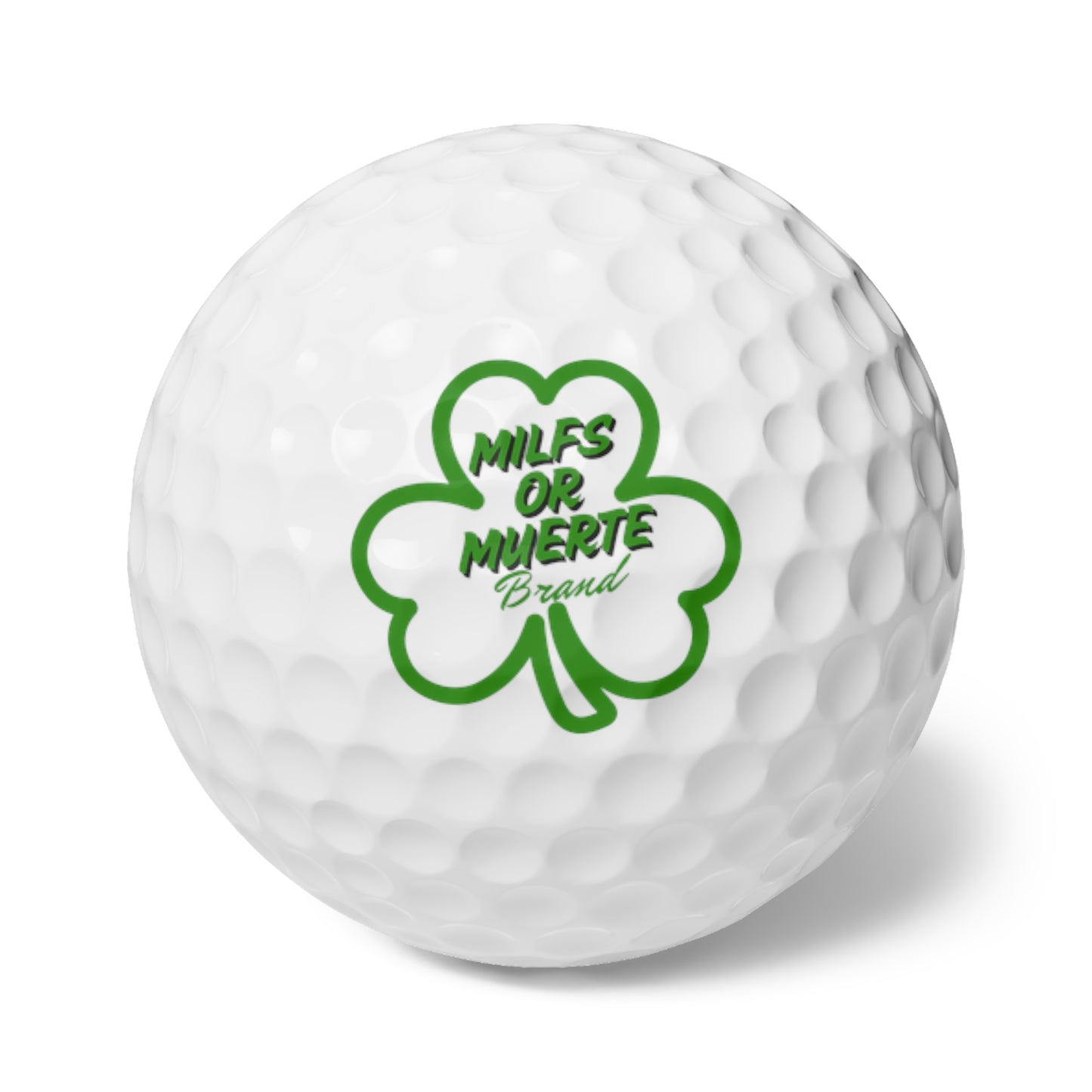Milfs Or Muerte Lucky Clover Golf Balls, 6pcs