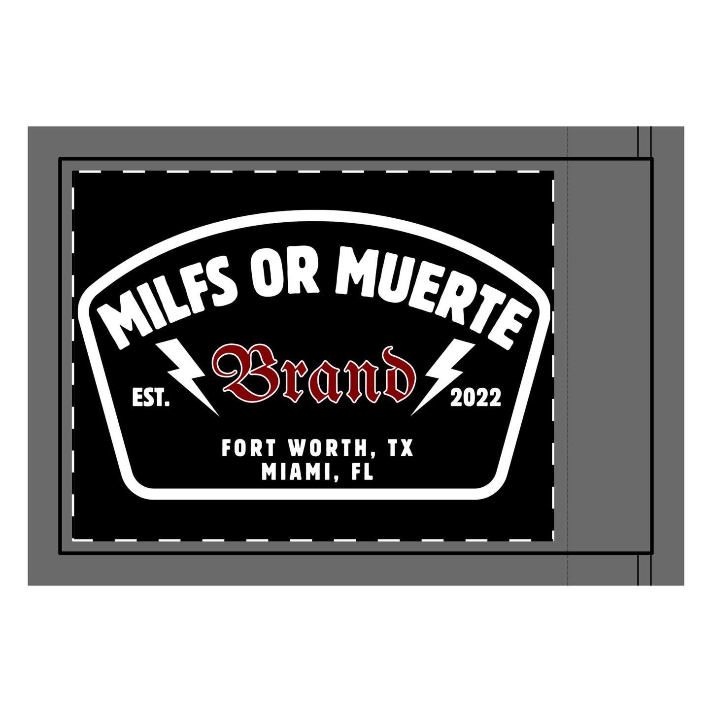 Milfs Or Muerte Double-Sided Arch Patch Flag
