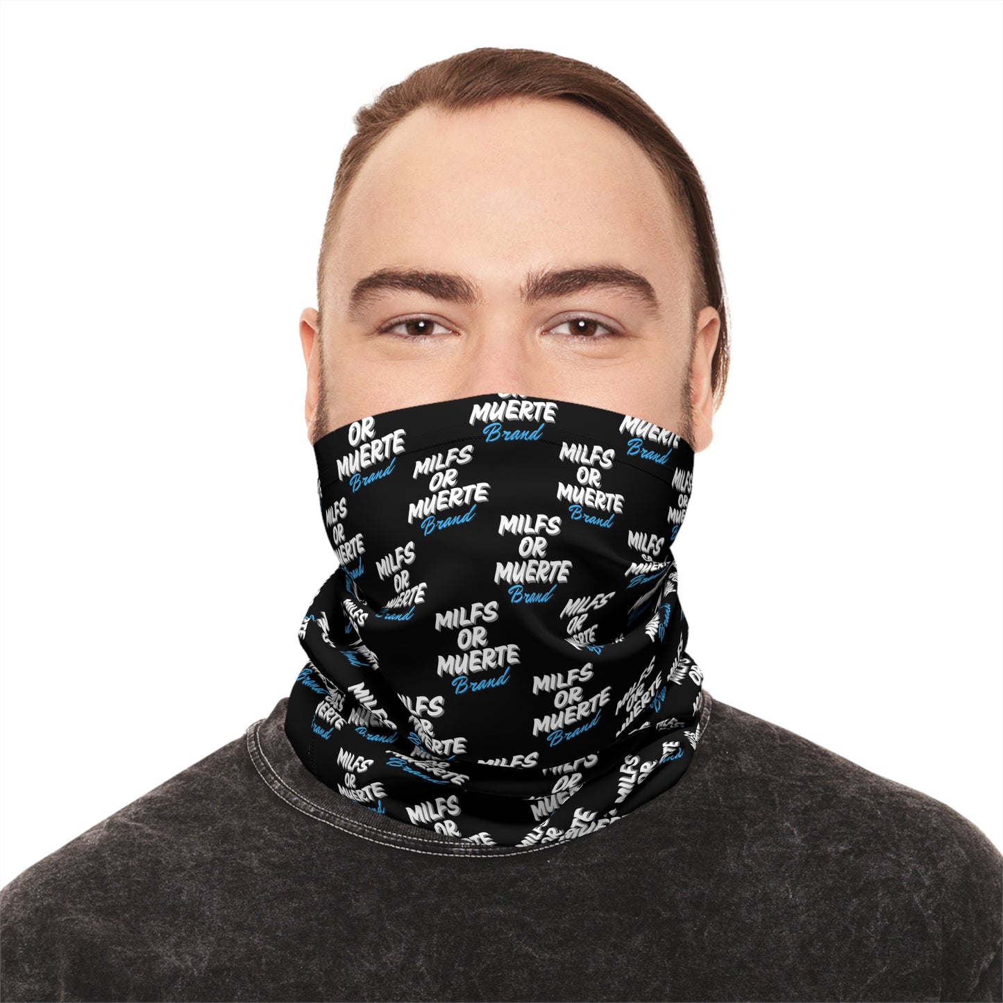 MILFs or Muerte Lightweight Neck Gaiter, Versatile Face Covering.