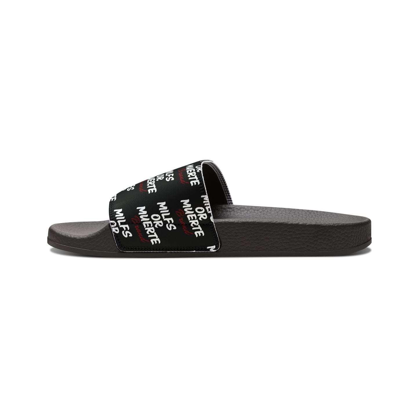 Milfs Or Muerte Red Print Removable Strap Sandals (Unisex)