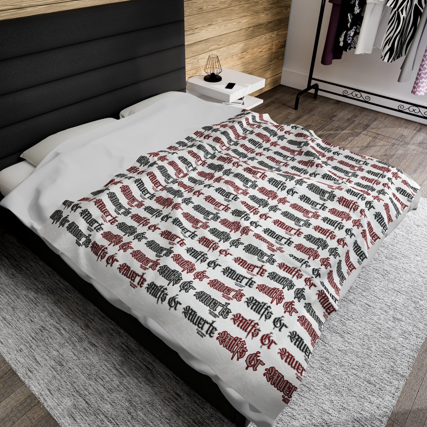 Velveteen Plush Blanket Milfs Or Muerte Print