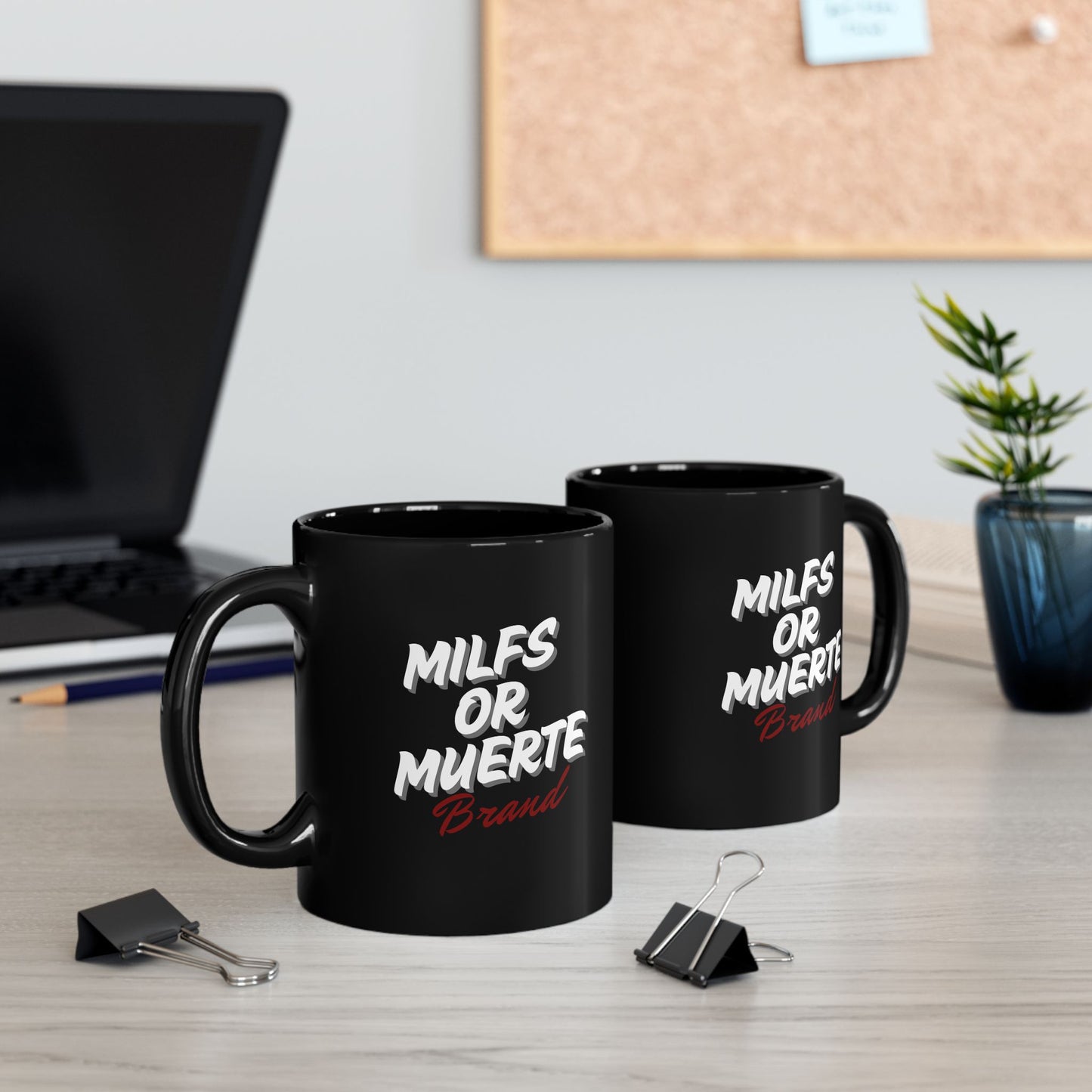 Milfs or Muerte Red Print Mug