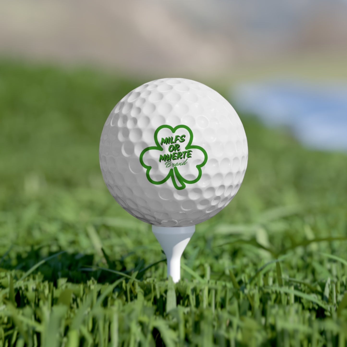 Milfs Or Muerte Lucky Clover Golf Balls, 6pcs