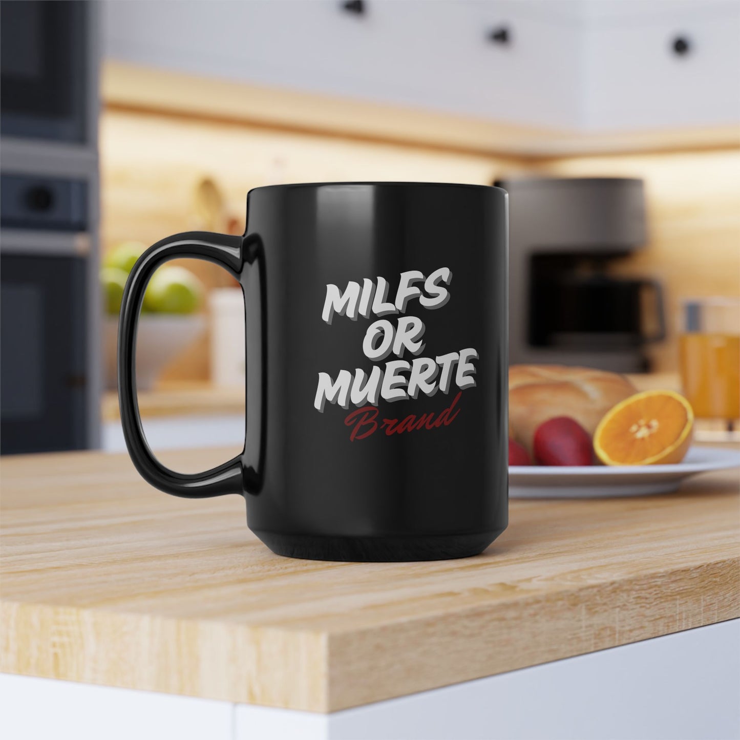 Milfs or Muerte Red Print Mug