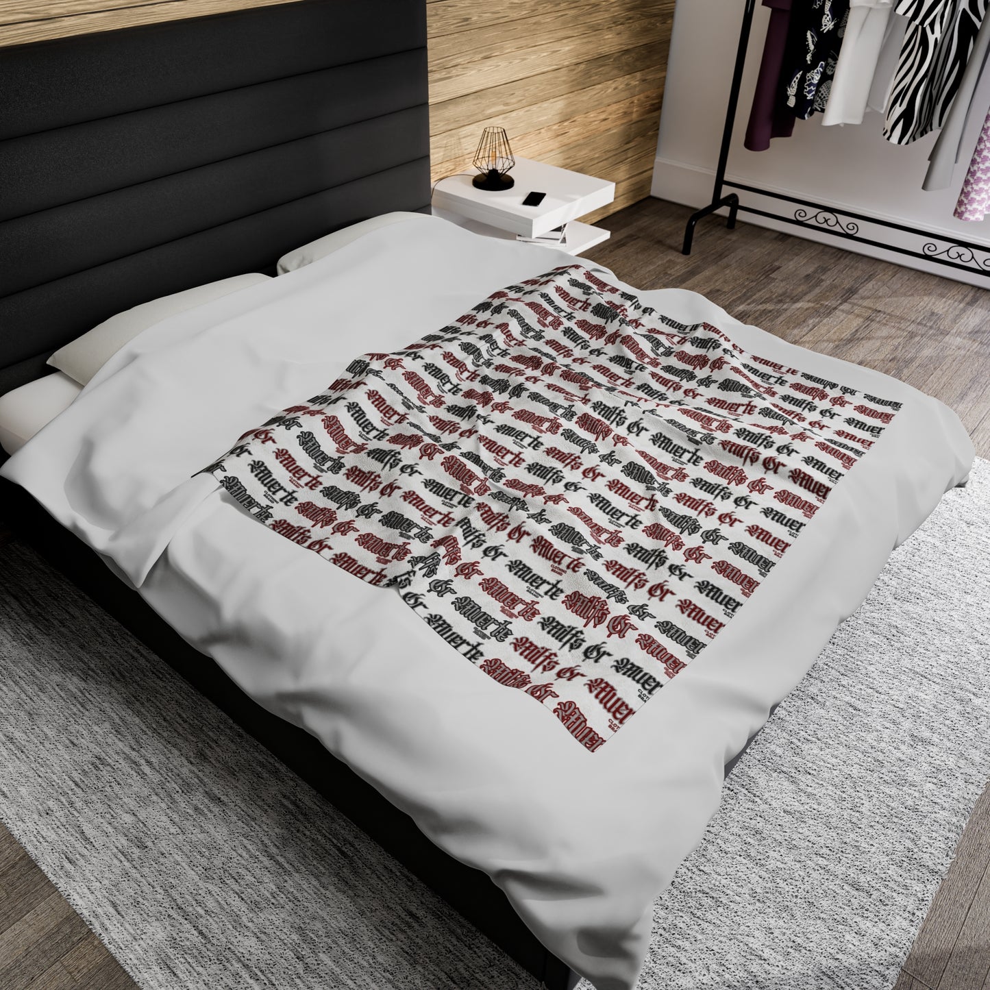 Velveteen Plush Blanket Milfs Or Muerte Print