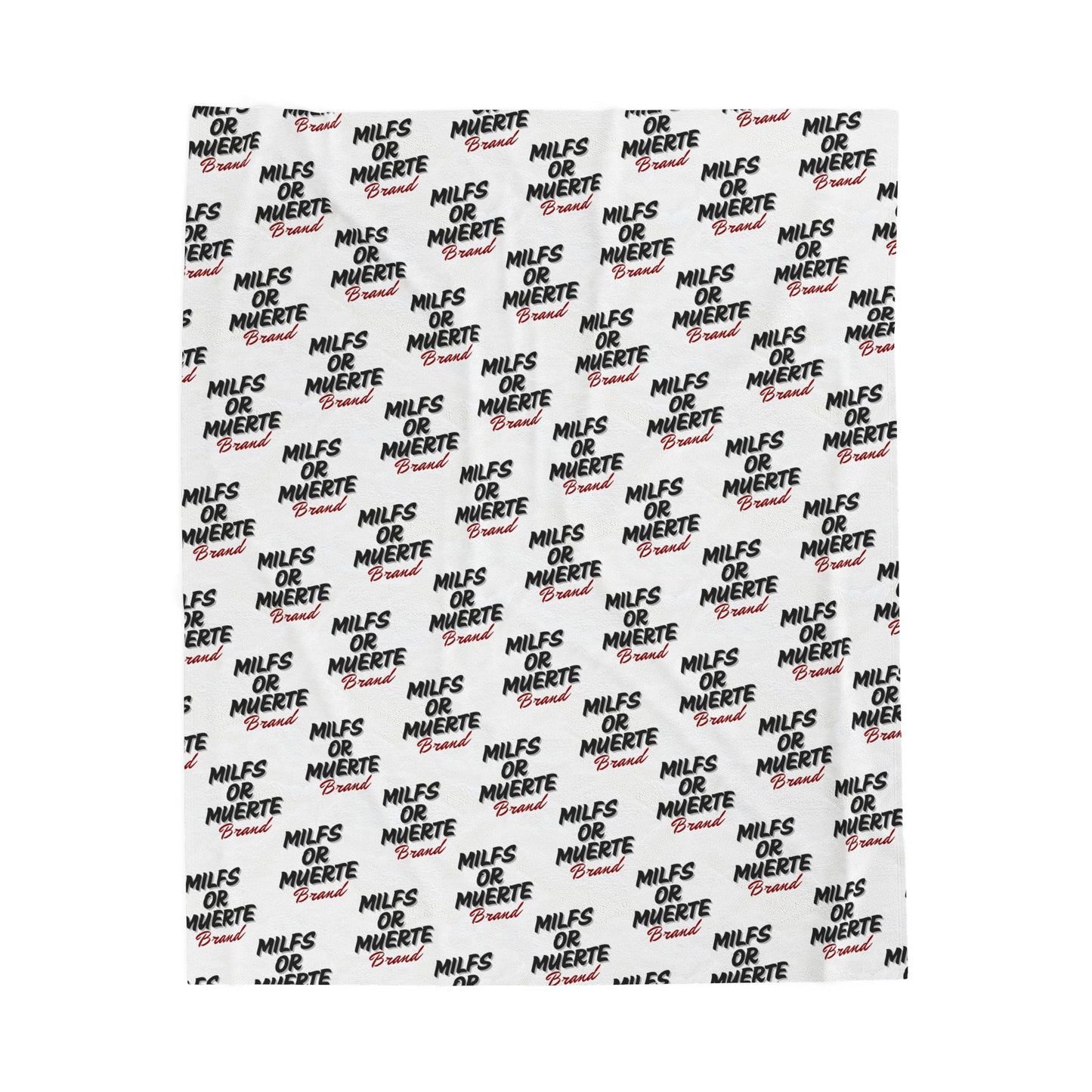 Milfs Or Muerte Red Print Plush Blanket