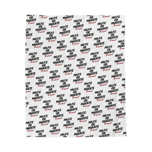 Milfs Or Muerte Red Print Plush Blanket