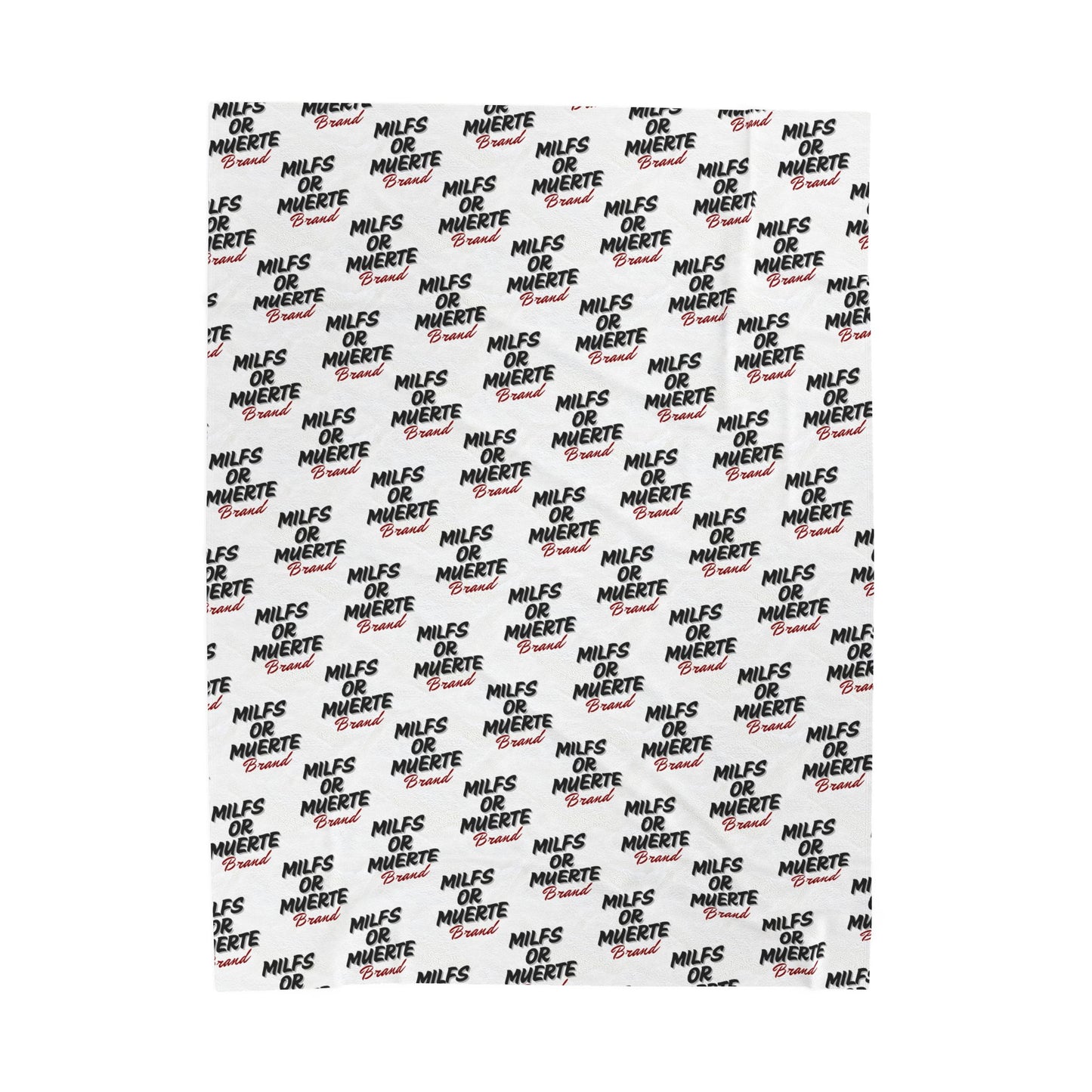 Milfs Or Muerte Red Print Plush Blanket