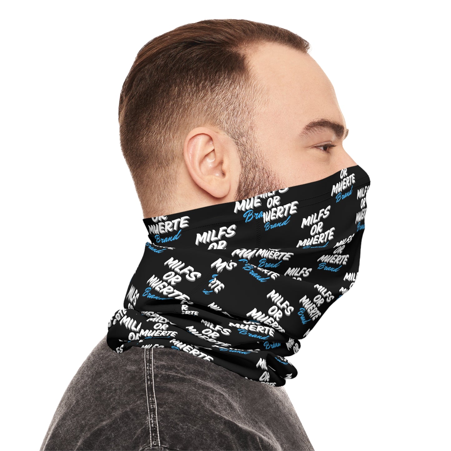 MILFs or Muerte Lightweight Neck Gaiter, Versatile Face Covering.