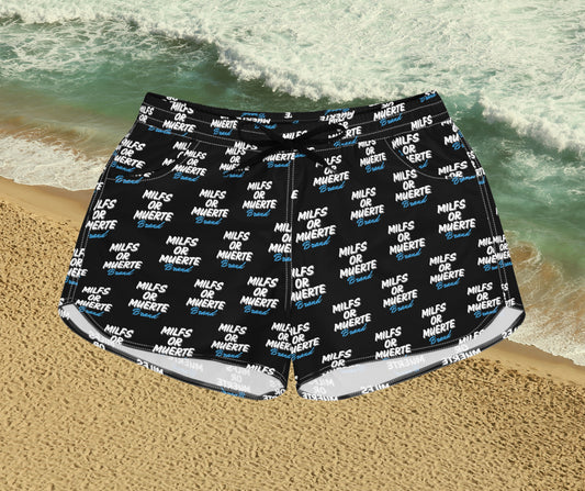 Women's Casual Blue print Shorts By MIlfs Or Muerte