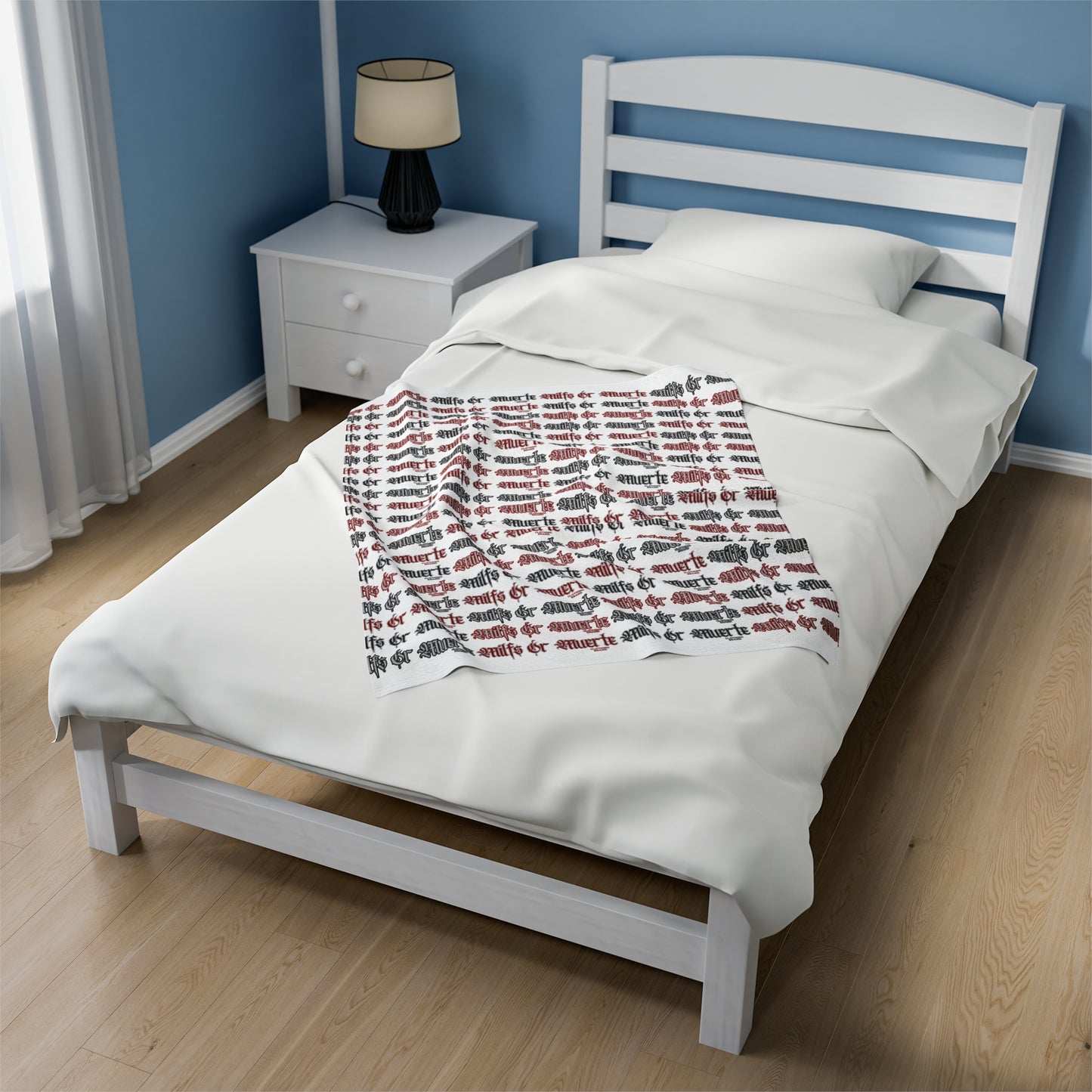 Velveteen Plush Blanket Milfs Or Muerte Print