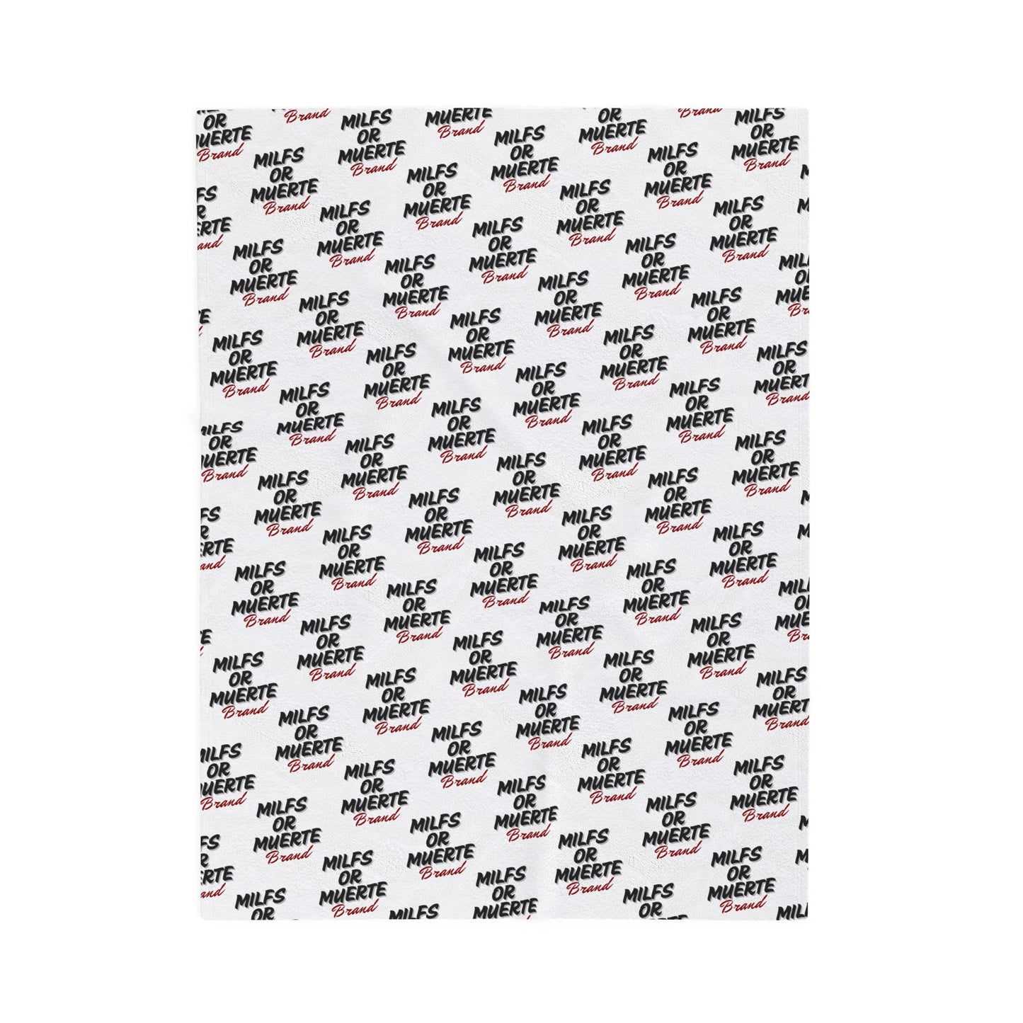 Milfs Or Muerte Red Print Plush Blanket