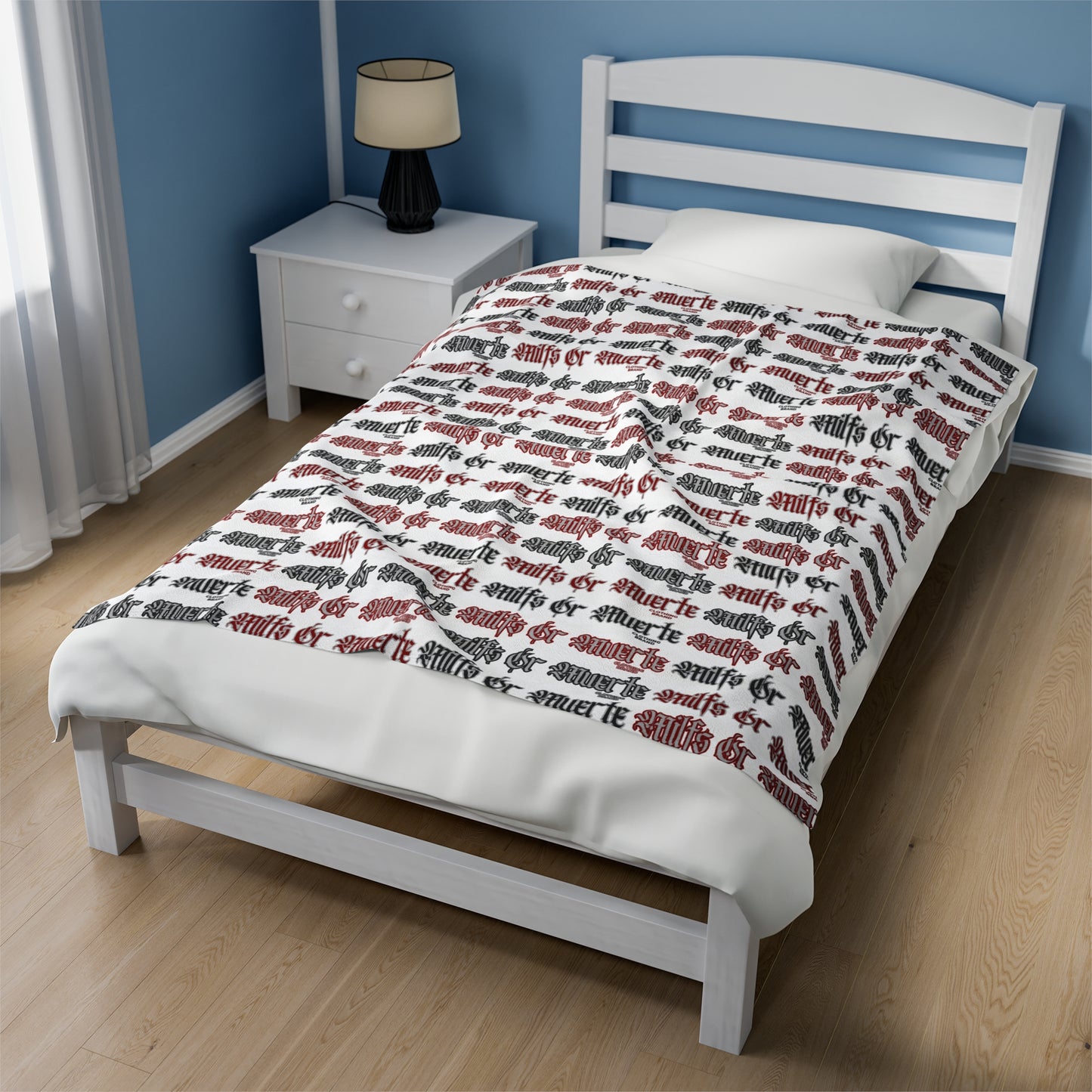 Velveteen Plush Blanket Milfs Or Muerte Print