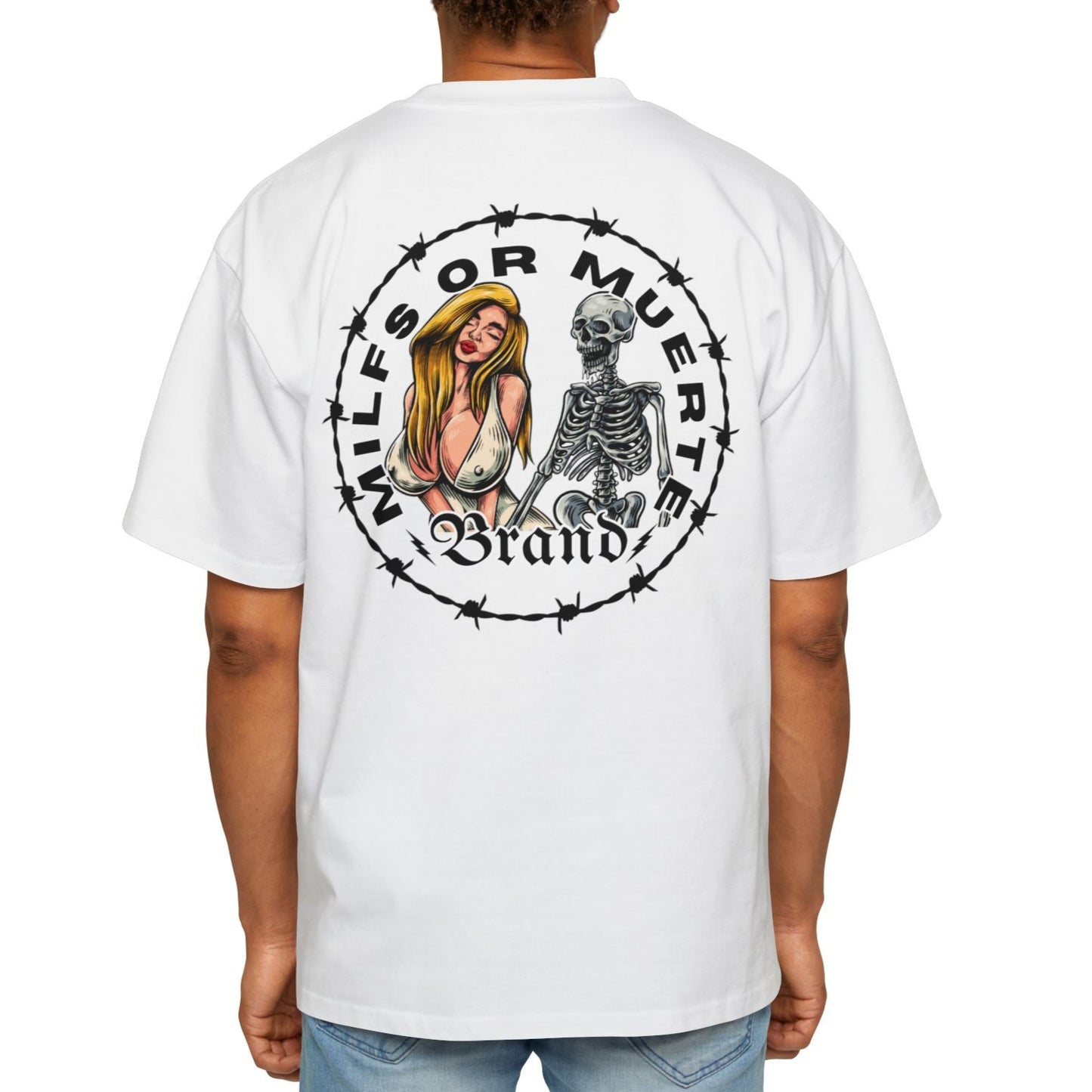Barbed wire Design Heavy Oversized Tee By Milfs Or Muerte 2
