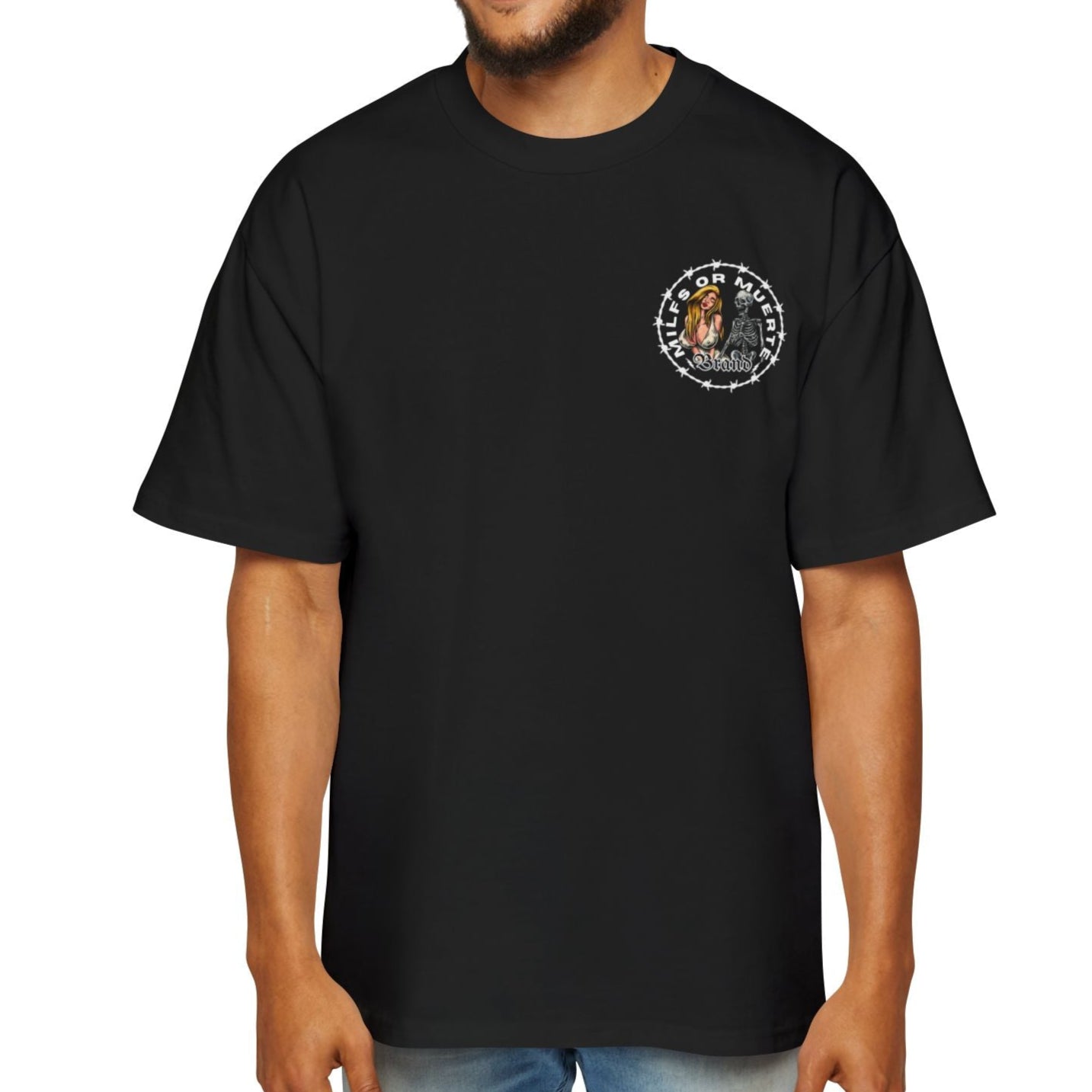 Barbed wire Design Heavy Oversized Tee By Milfs Or Muerte 3