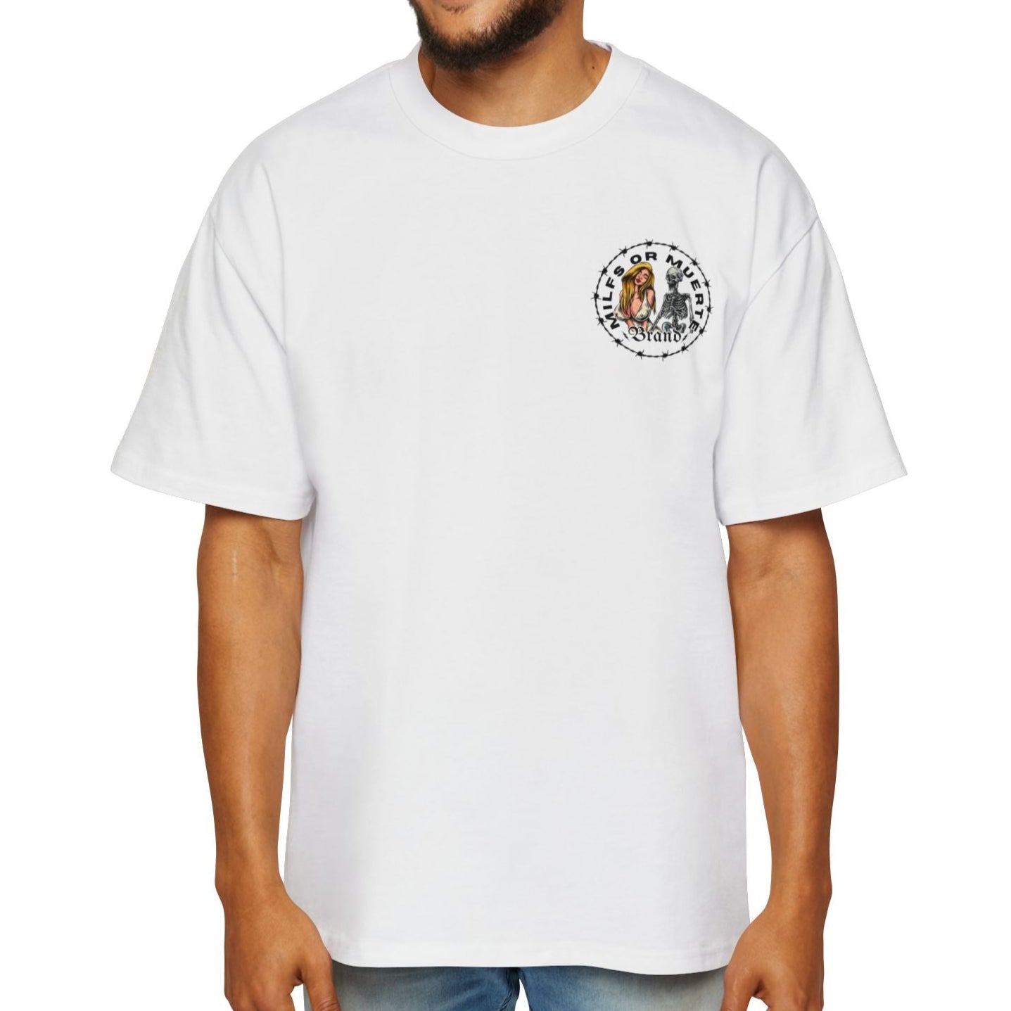 Barbed wire Design Heavy Oversized Tee By Milfs Or Muerte 4