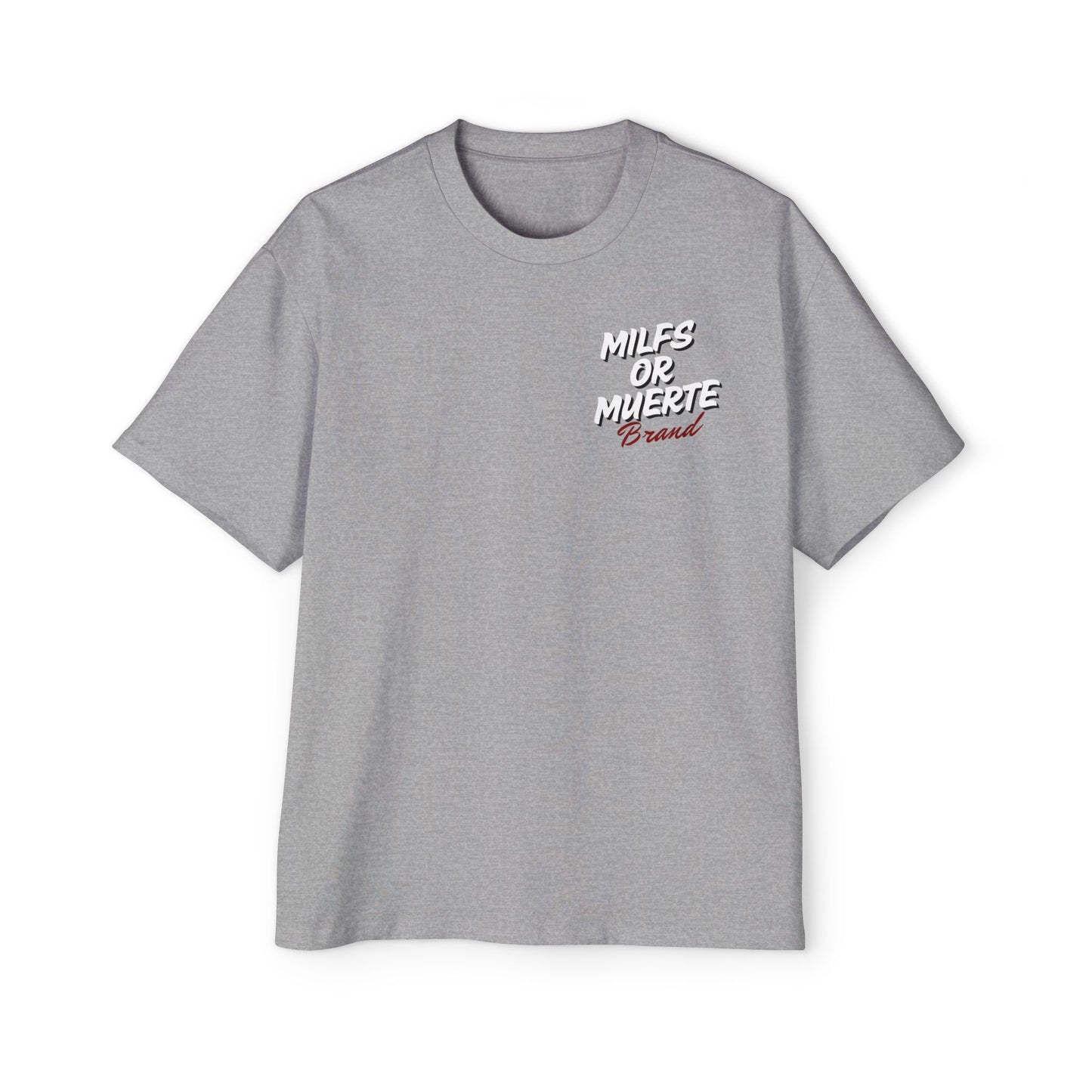Men's Heavy Oversized Tee By Milfs Or Muerte -gray