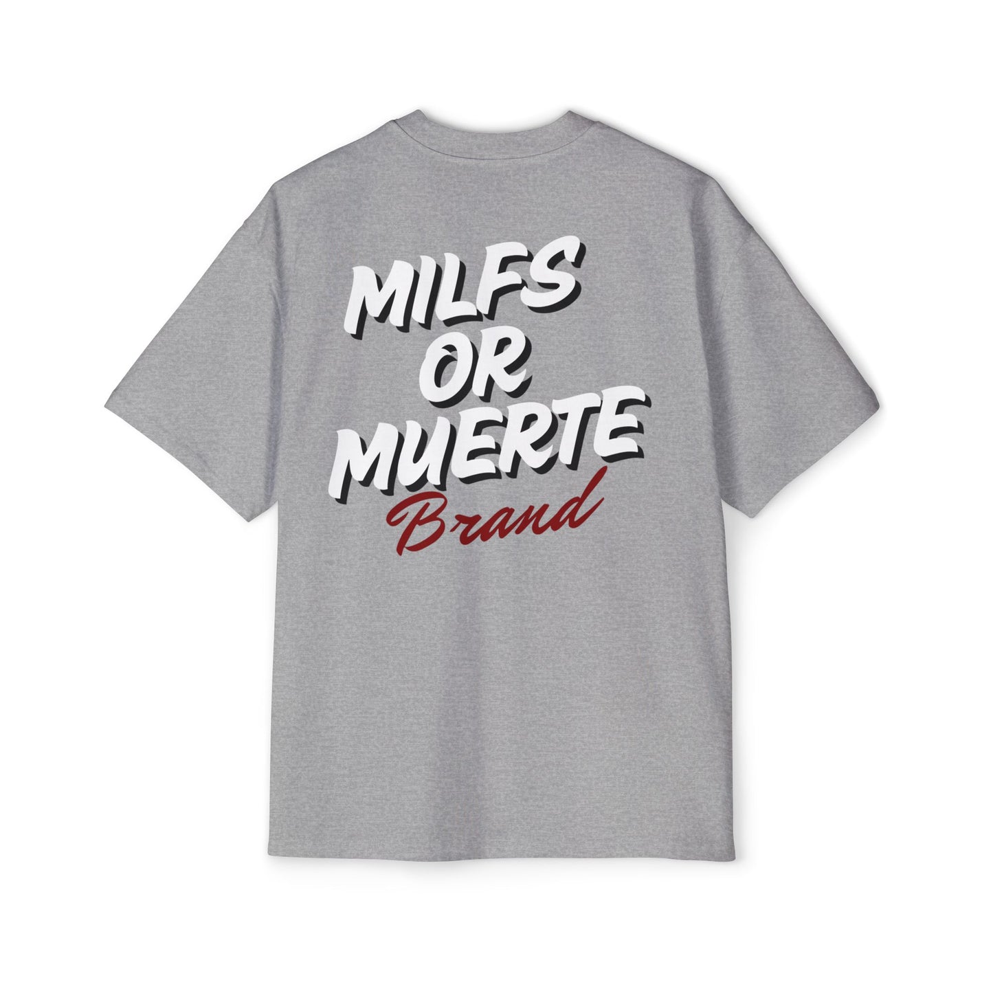 Men's Heavy Oversized Tee By Milfs Or Muerte -gray 2