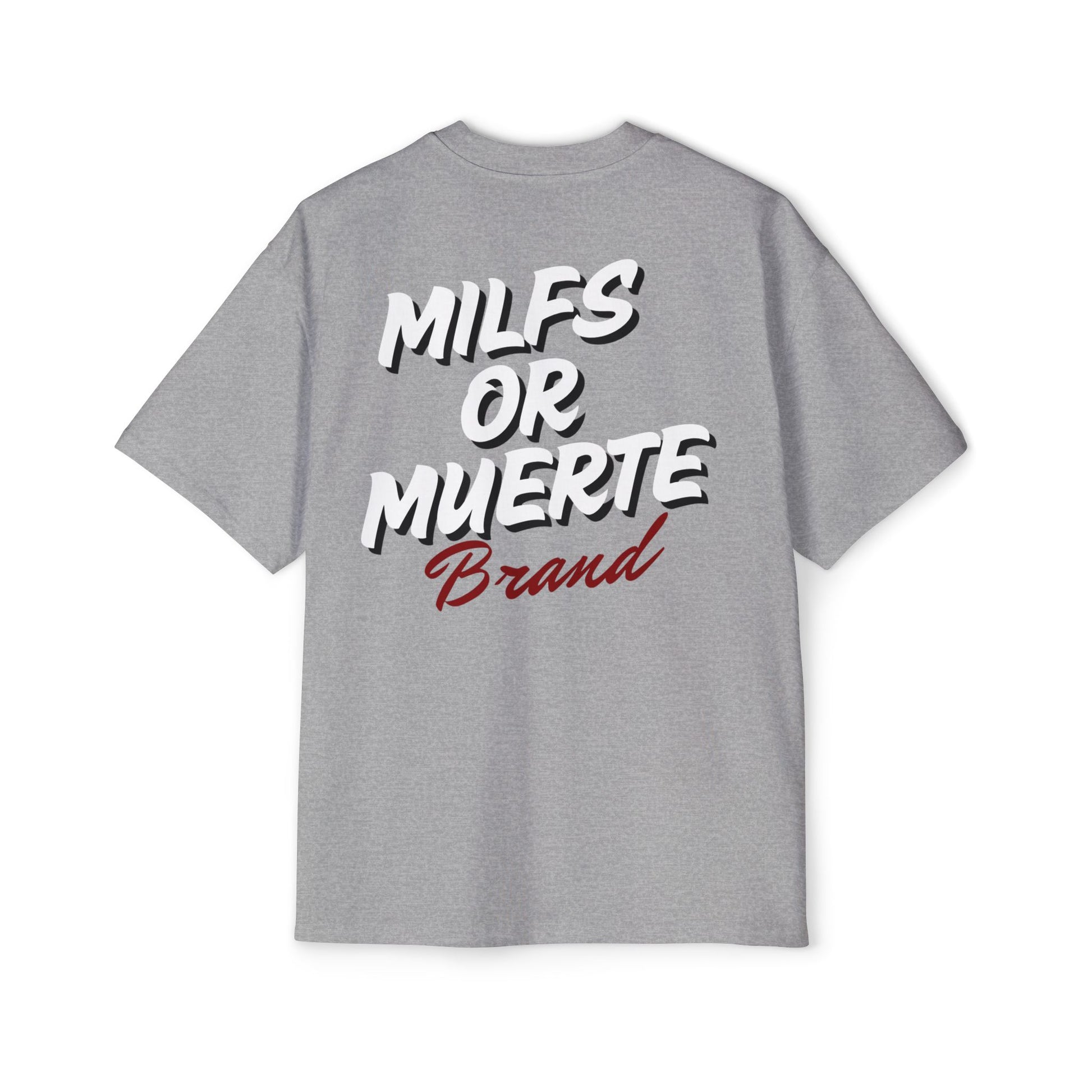 Men's Heavy Oversized Tee By Milfs Or Muerte -gray 2