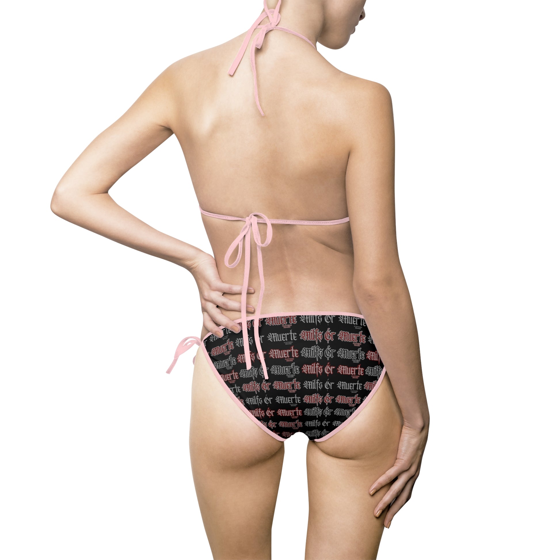 Back side of Light Pink lined Bikini