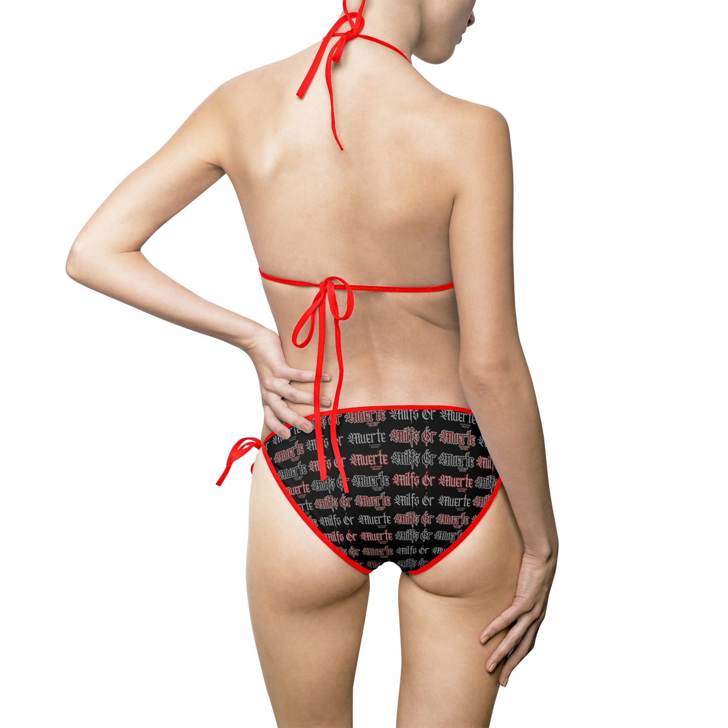 Back side of Red lined Bikini