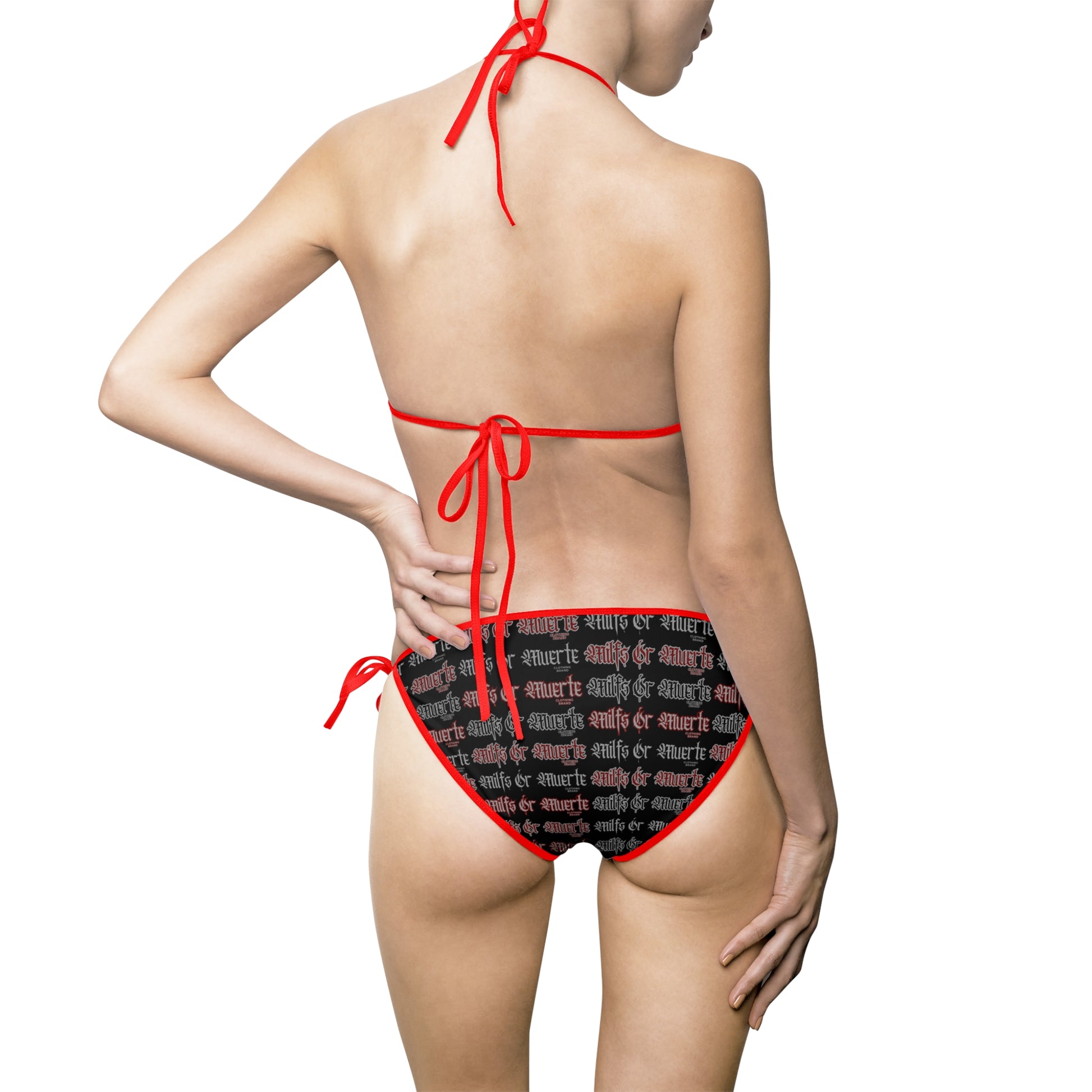 Back side of Red lined Bikini