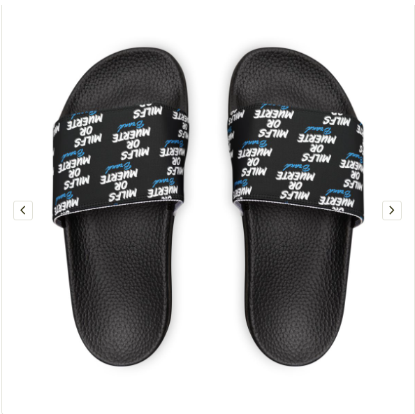 Milfs Or Muerte Blue Print Removable Strap Sandals (Unisex) 2