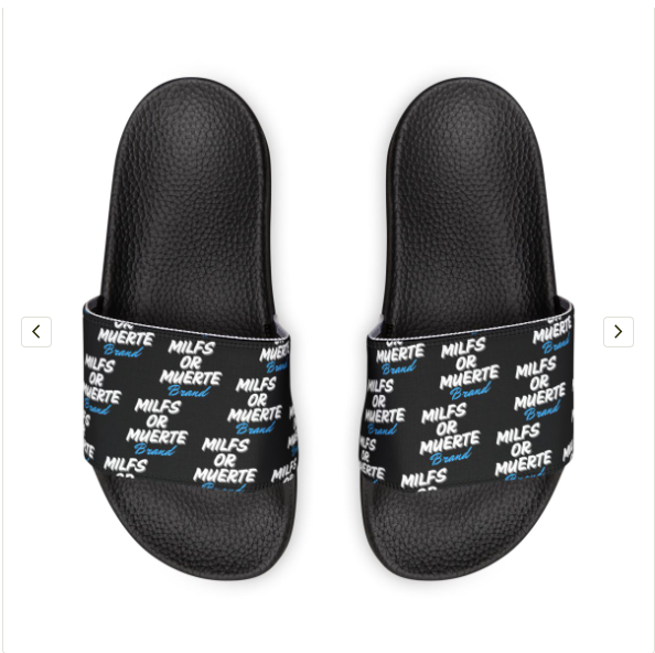 Milfs Or Muerte Blue Print Removable Strap Sandals (Unisex) 4
