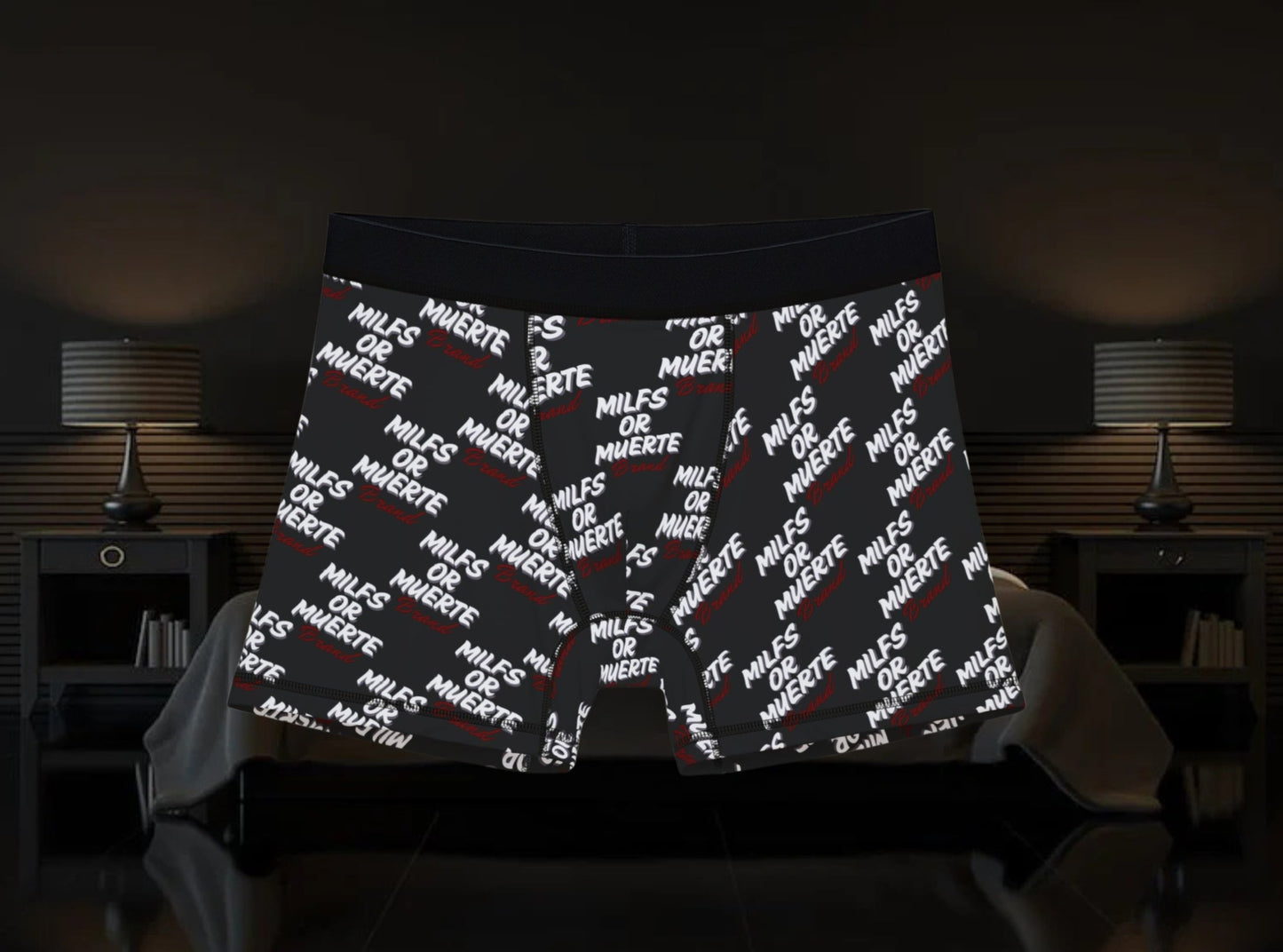 Milfs Or Muerte Men's Boxers -Red Print Logo