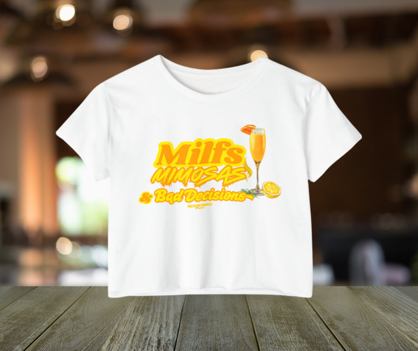Women's Milfs, Mimosas & Bad decisions t-shirt By Milfs Or Muerte