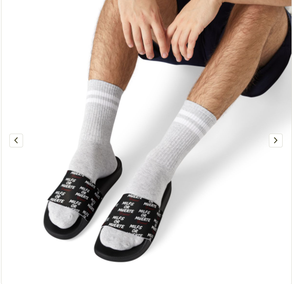 Milfs Or Muerte Red Print Removable Strap Sandals (Unisex)