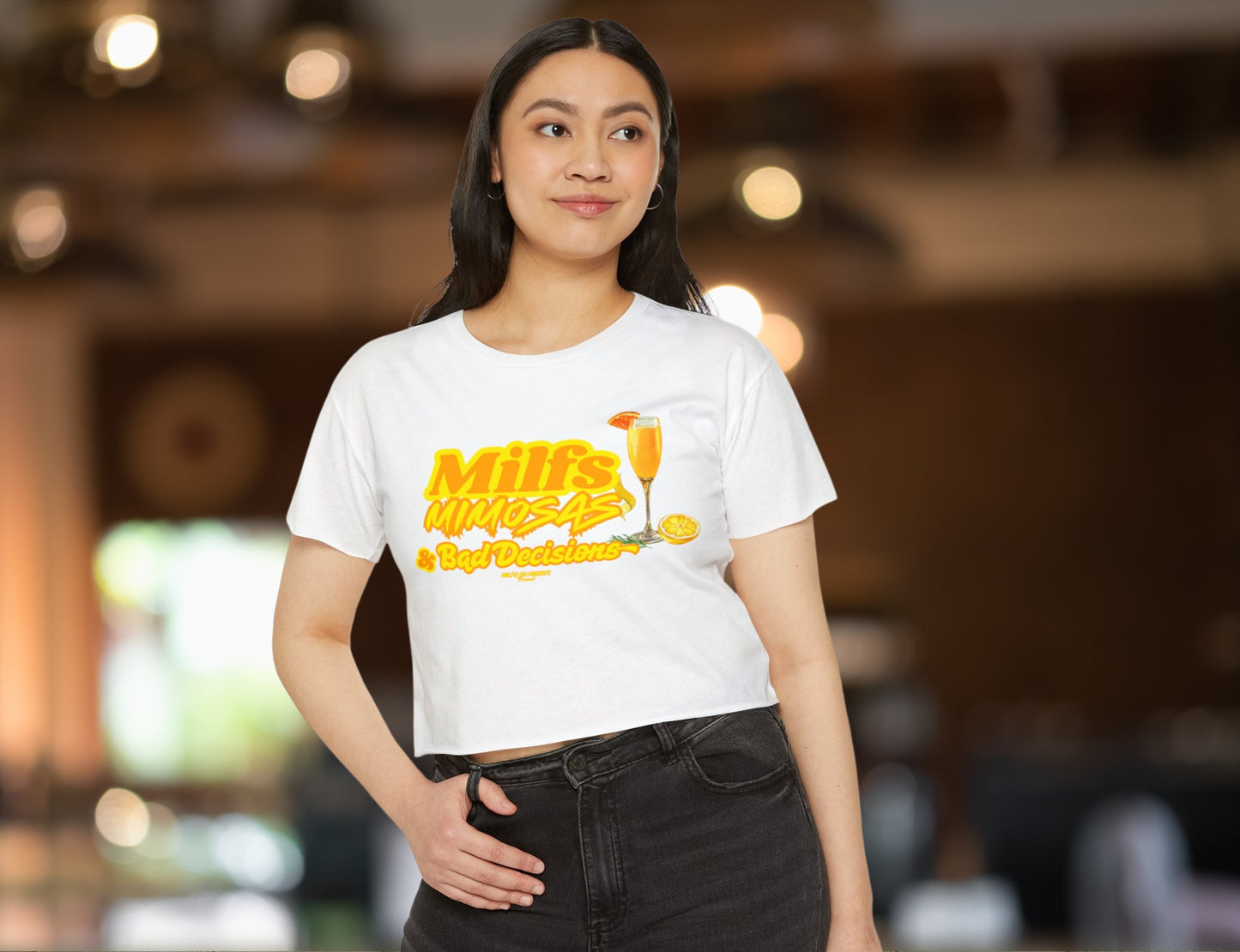 Women's Milfs, Mimosas & Bad decisions t-shirt By Milfs Or Muerte